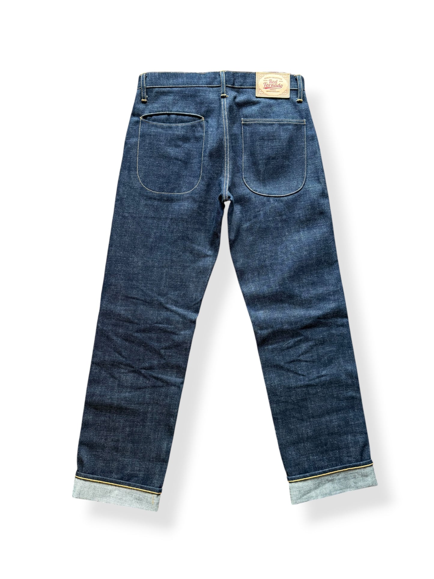 Back of Red Tornado Japanese Selvedge Denim W33