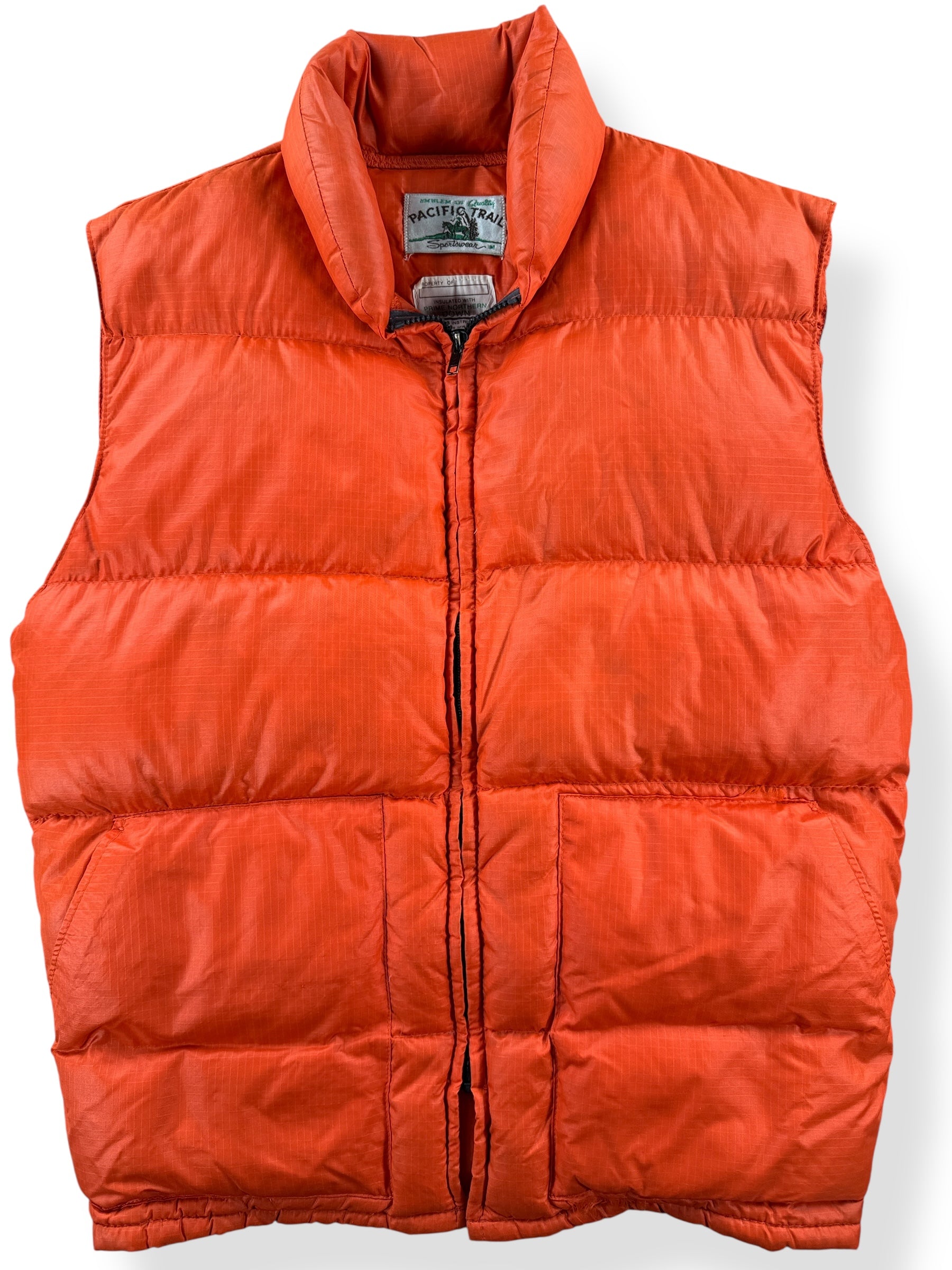Front Close Up of Vintage Pacific Trail Down Vest SZ M