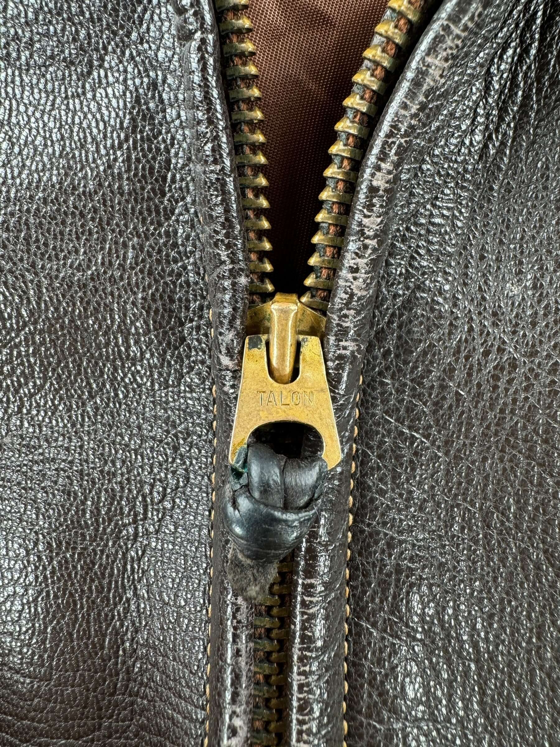 Zipper on Vintage USN G-1 Flight Jacket SZ 42 AS IS