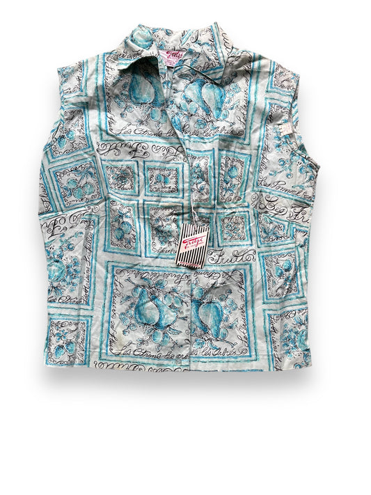 Front View of Vintage Deadstock Fritzi Sleeveless Top SZ 34 | Vintage NOS Shirt Seattle | Barn Owl Vintage Seattle