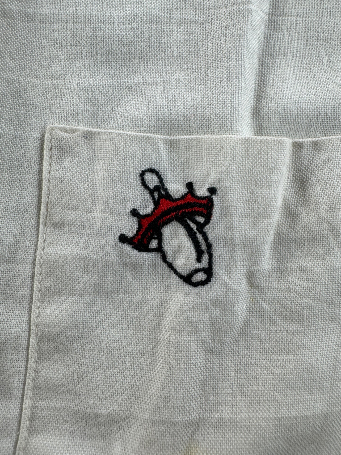 Embroidery on Vintage Western Airlines The Only Way to Fly Bowling Shirt SZ 34 (Fits XS)