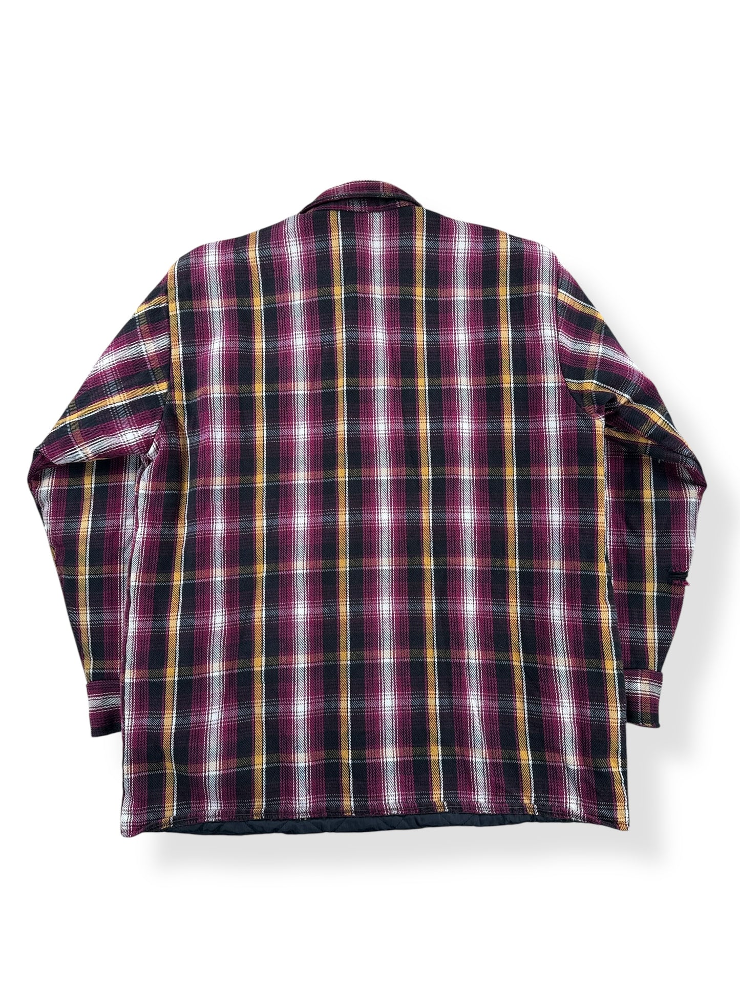 Back of Vintage Quilted Five Brothers Flannel SZ L