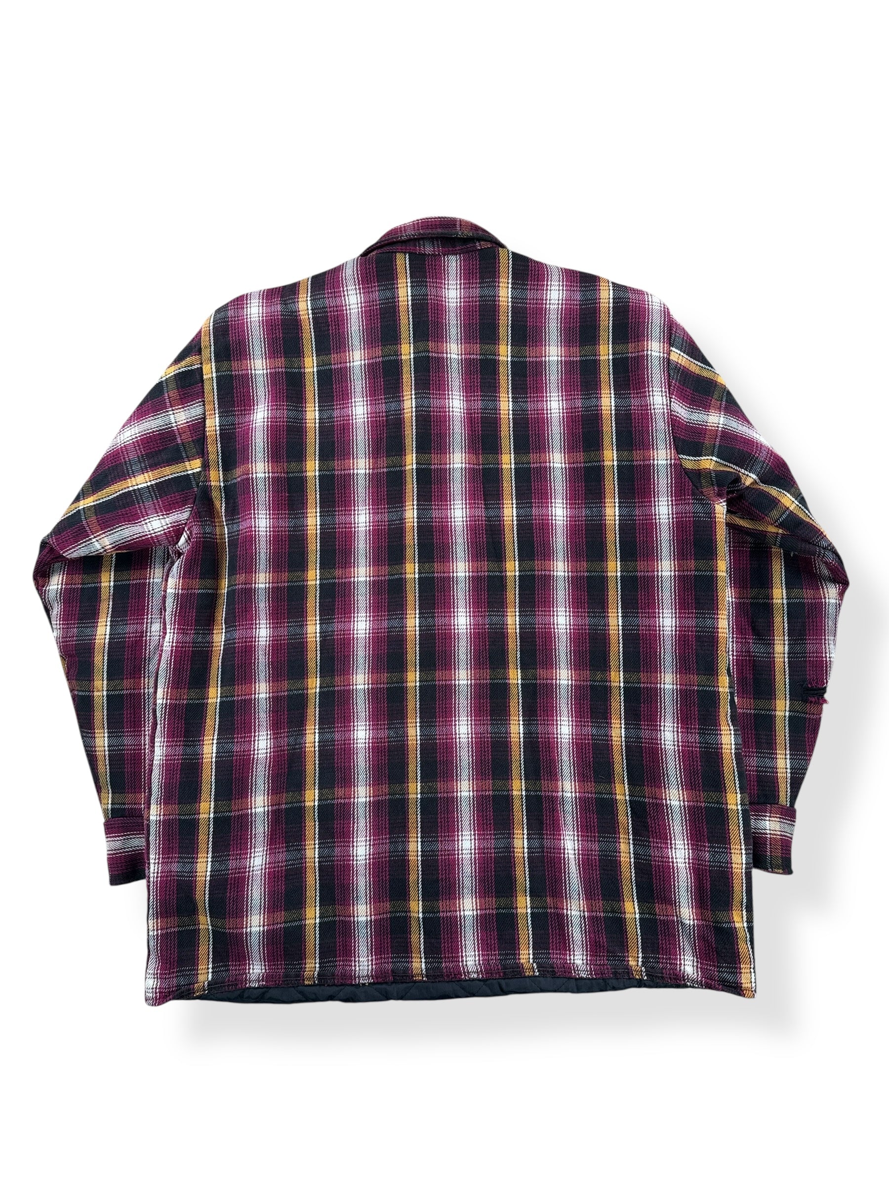 Back of Vintage Quilted Five Brothers Flannel SZ L