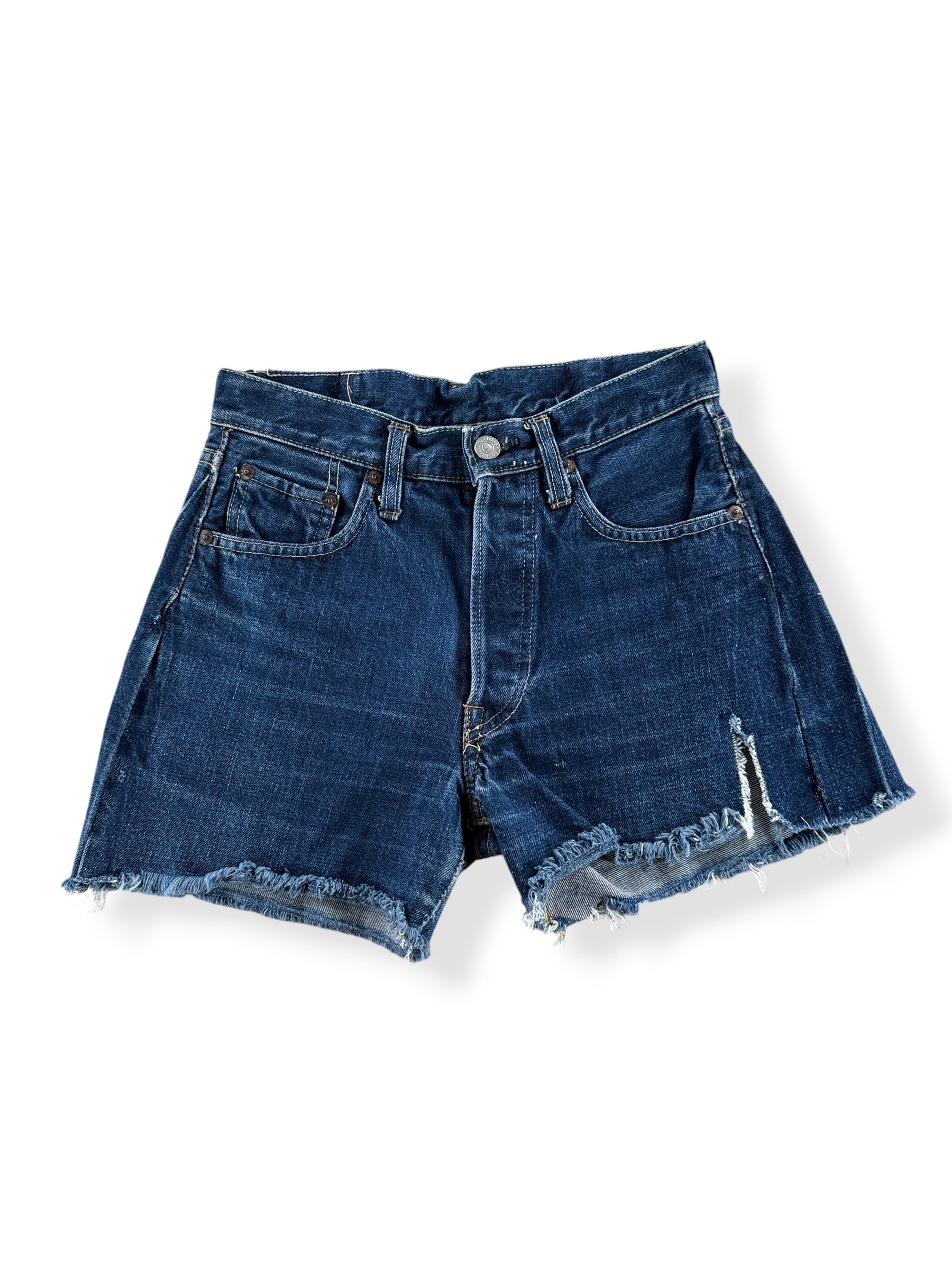 Front of Vintage 60s Levi's 501 Cut Off Shorts W26