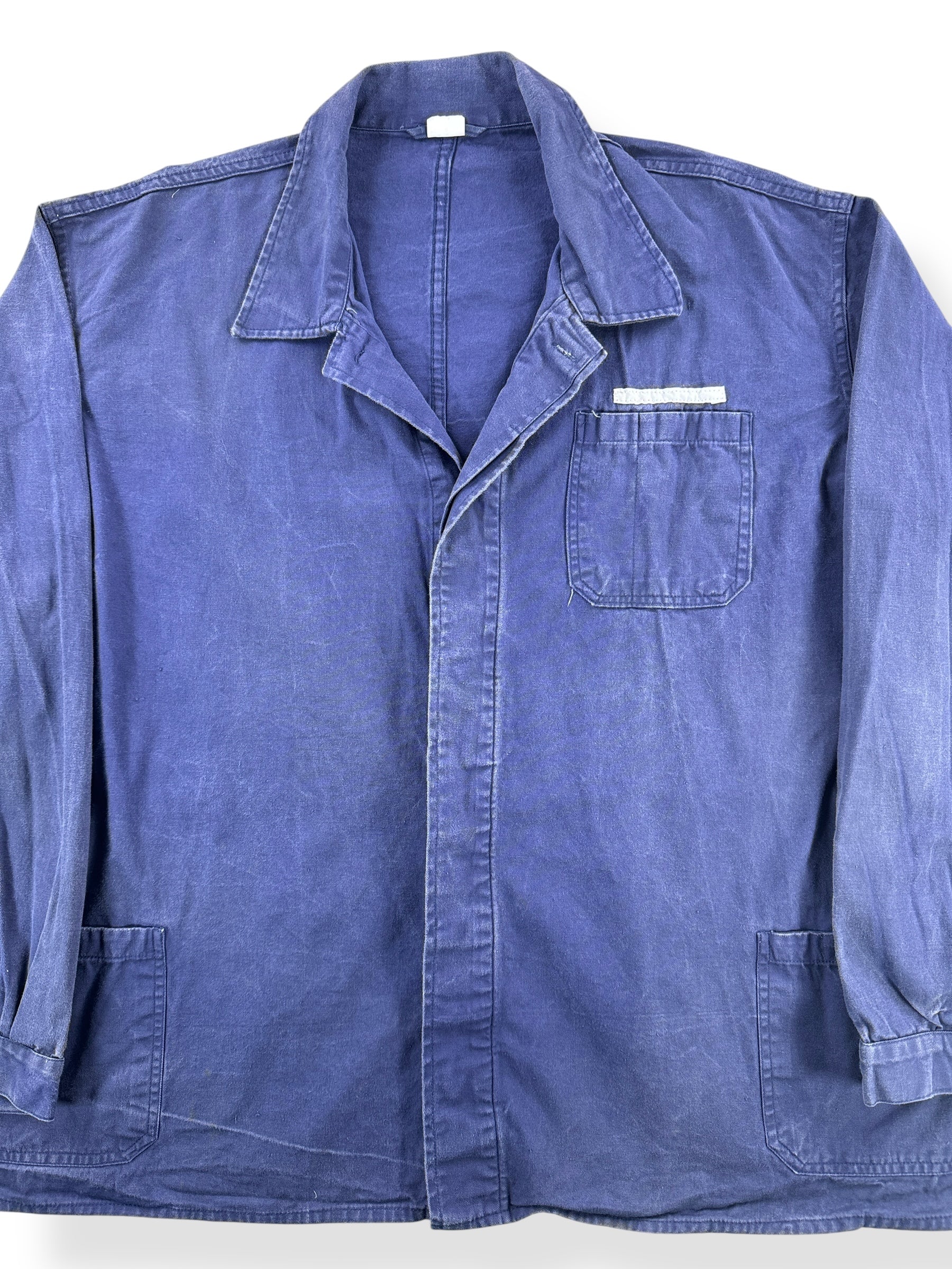 Front Close Up of Vintage Euro Work Jacket SZ XXL