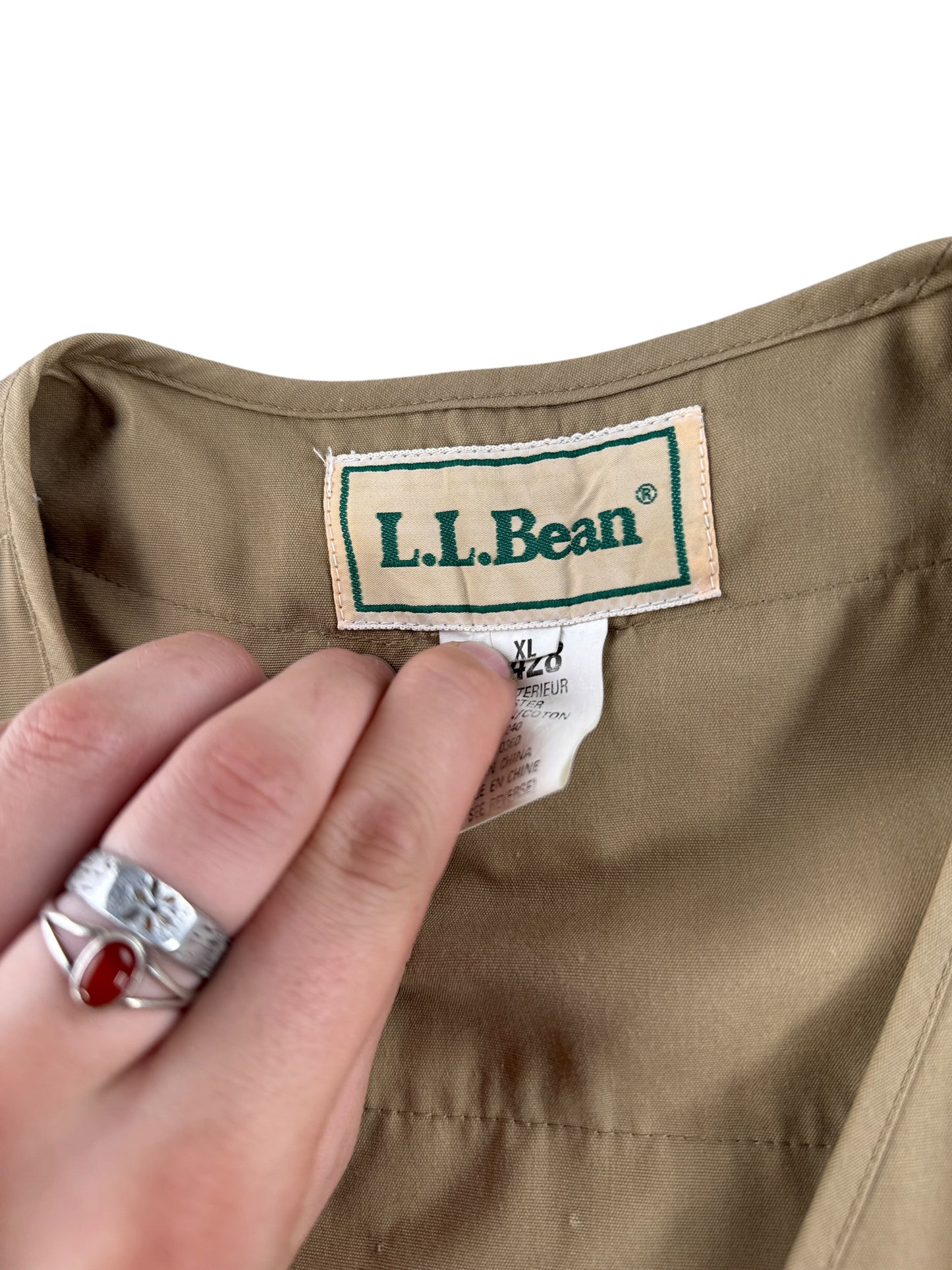 Tags on Vintage L.L. Bean Fishing Vest SZ XL (Fits L)