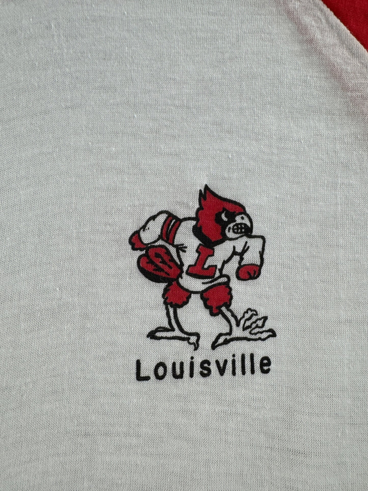 Graphic of Vintage Louisville Cardinals Baseball Tee SZ M (Fits S)