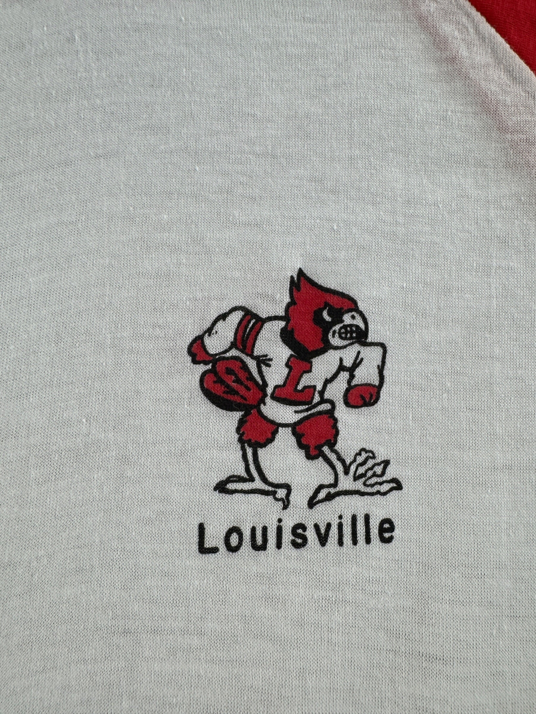 Graphic of Vintage Louisville Cardinals Baseball Tee SZ M (Fits S)
