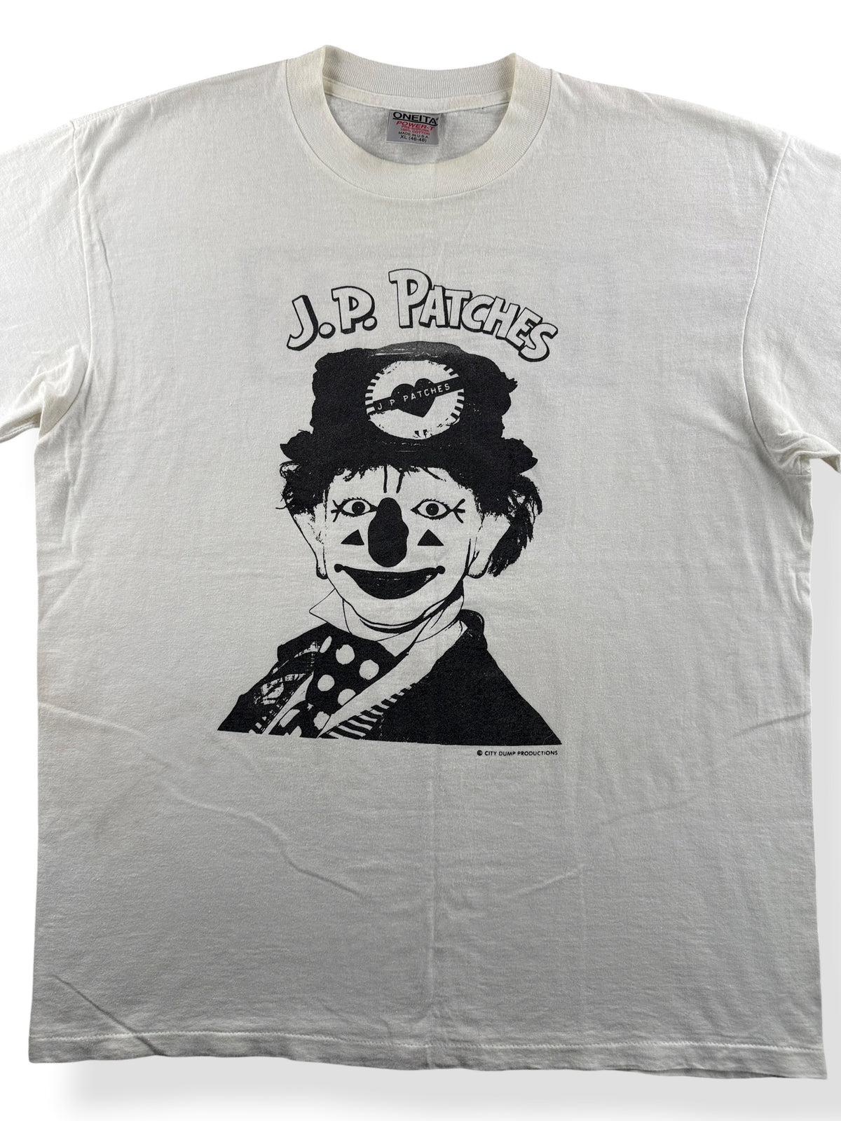 Close-up of Vintage JP Patches Tee SZ XL