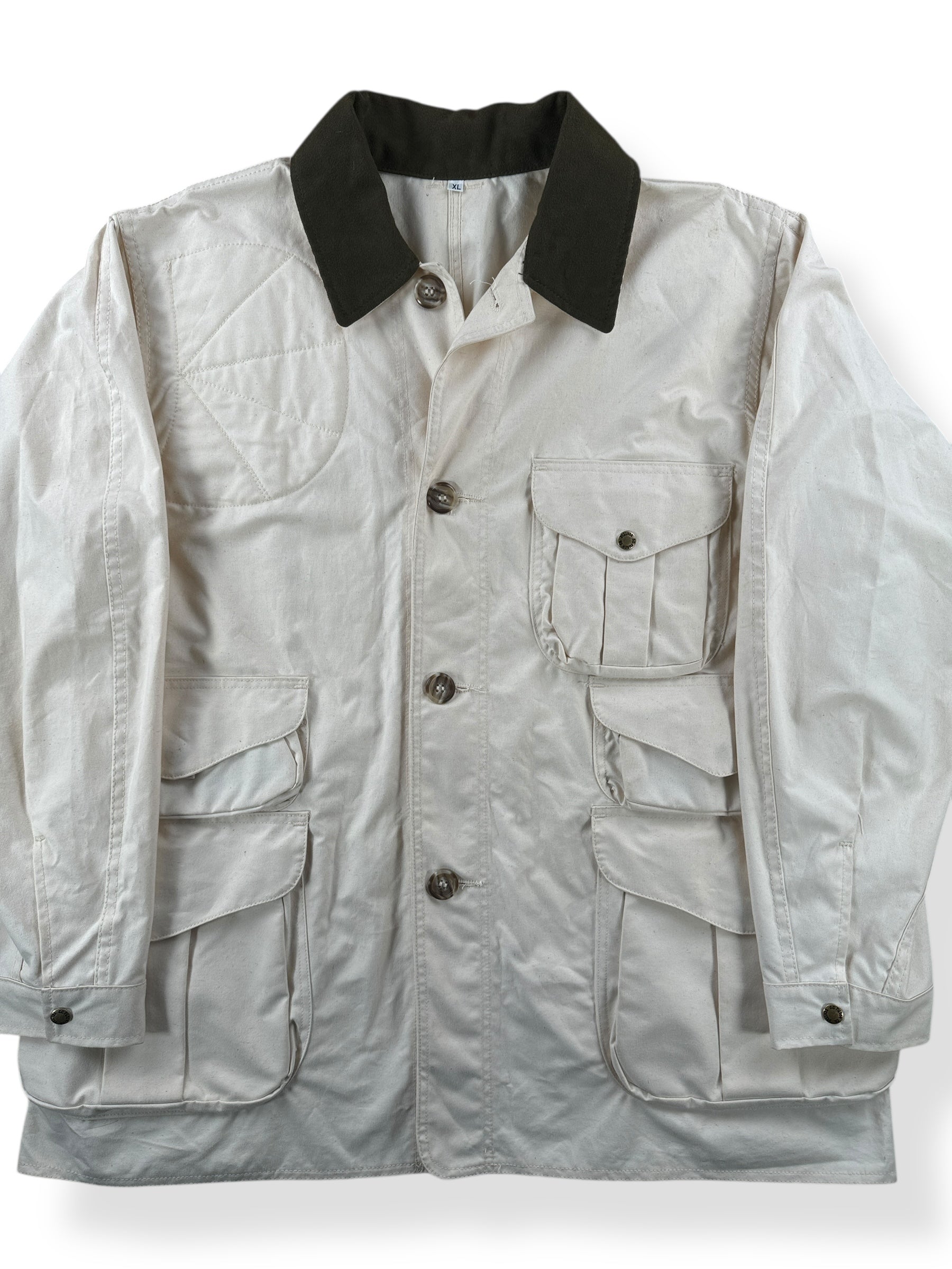 Front Close Up of Vintage Filson Upland Bird Hunting Jacket SZ XL