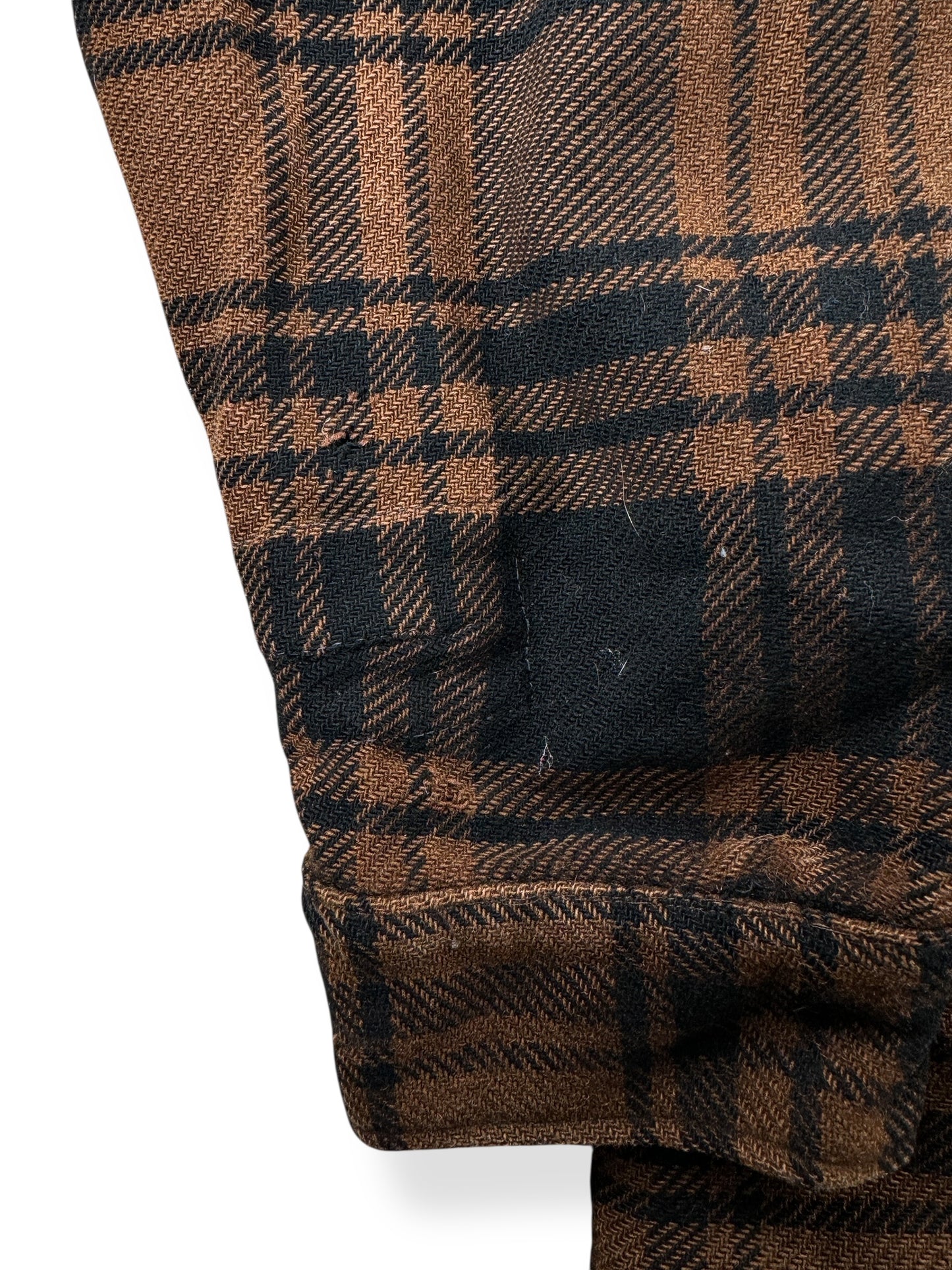 Repair on Vintage Pendleton Brown & Black Mackinaw Cruiser Jacket SZ XL