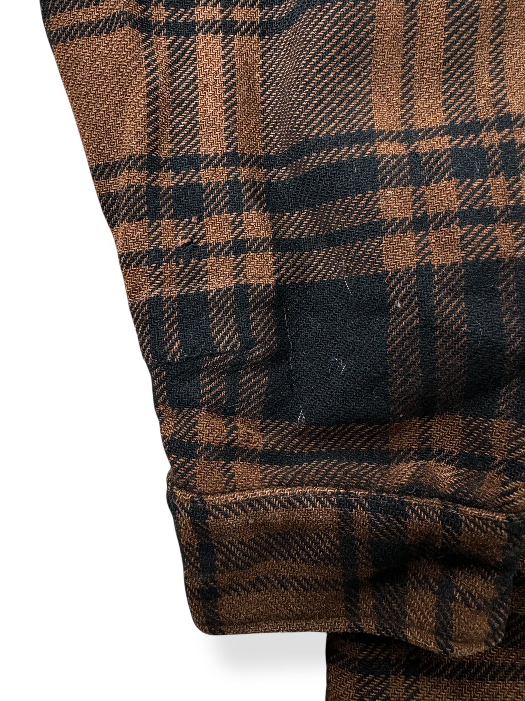 Repair on Vintage Pendleton Brown & Black Mackinaw Cruiser Jacket SZ XL