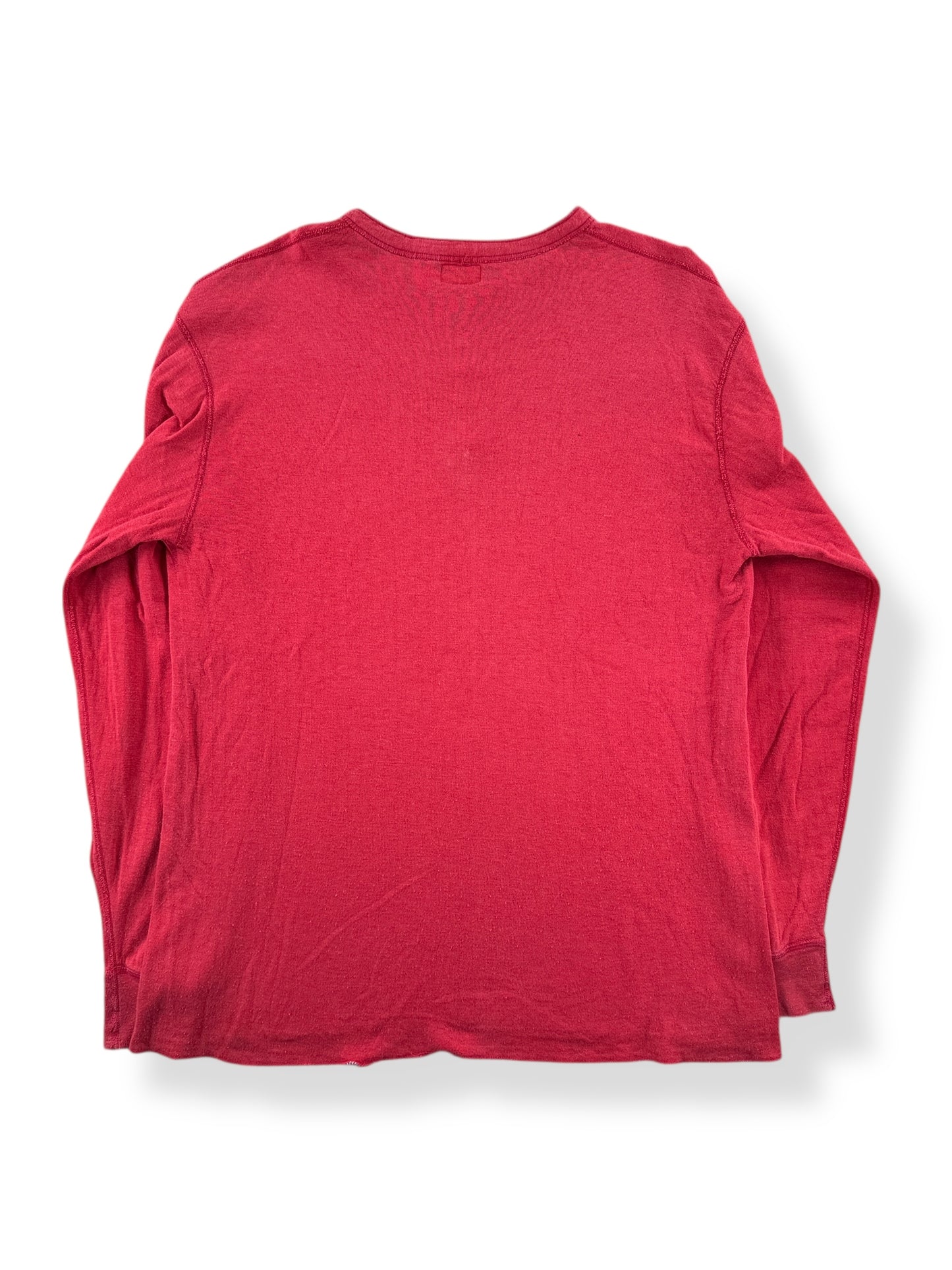 Back of Vintage L.L. Bean River Driver's Henley Shirt SZ L