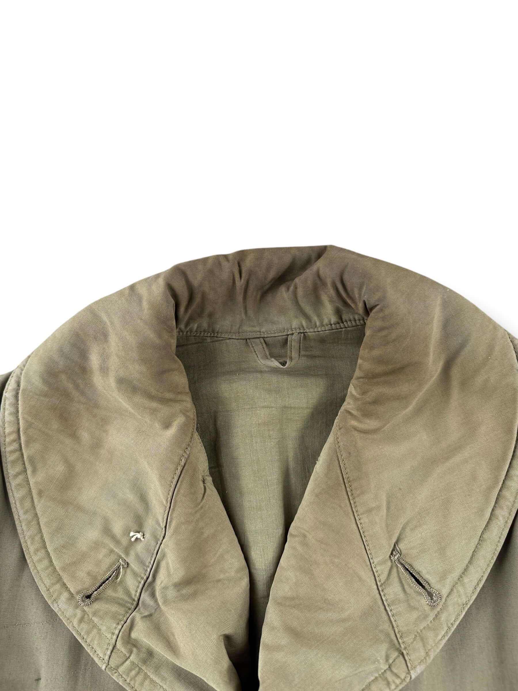 Collar on Vintage M38 Mackinaw Jeep Coat SZ L AS IS