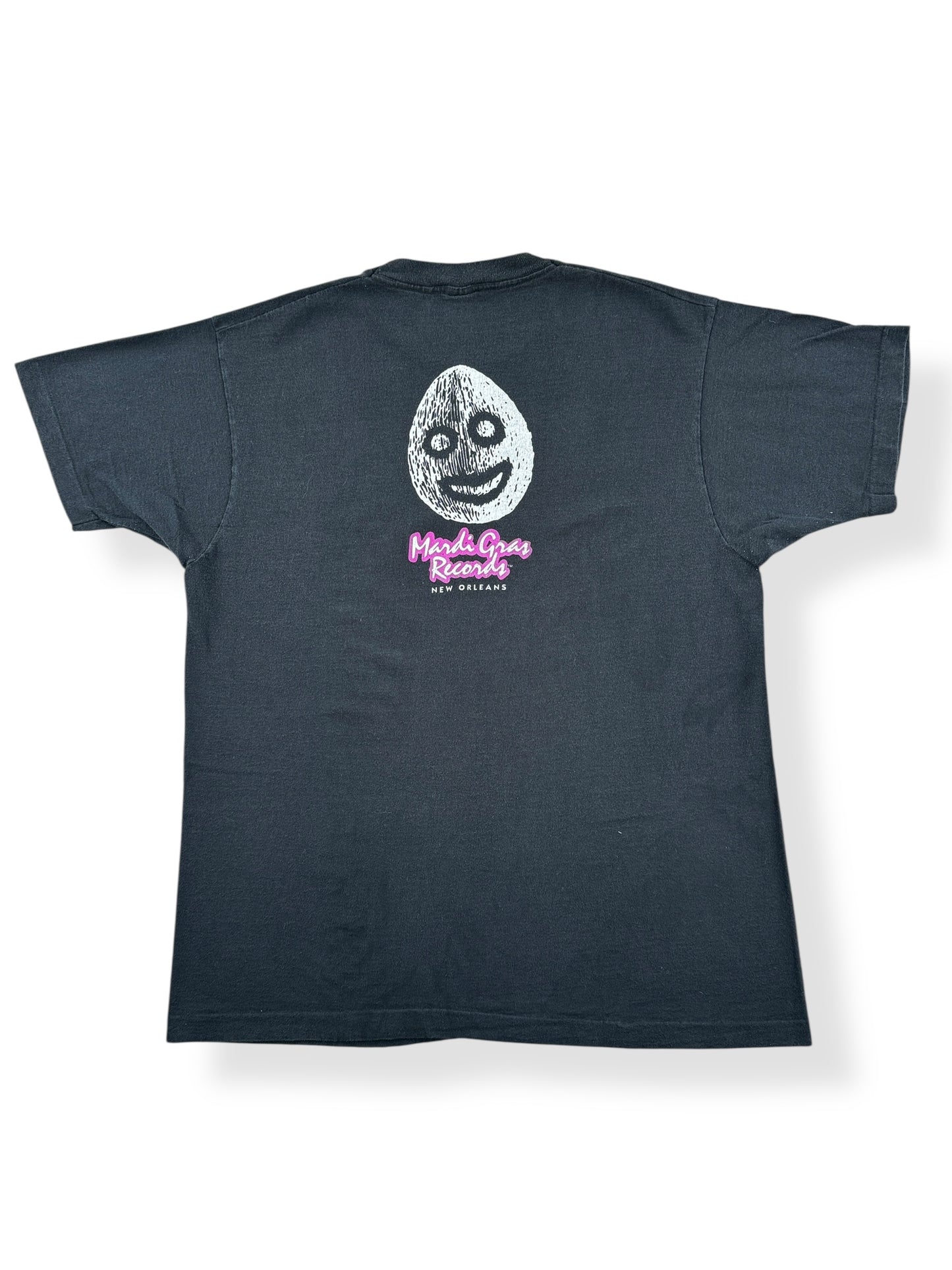 Back of Vintage Mardi Gras Records Tee SZ XL