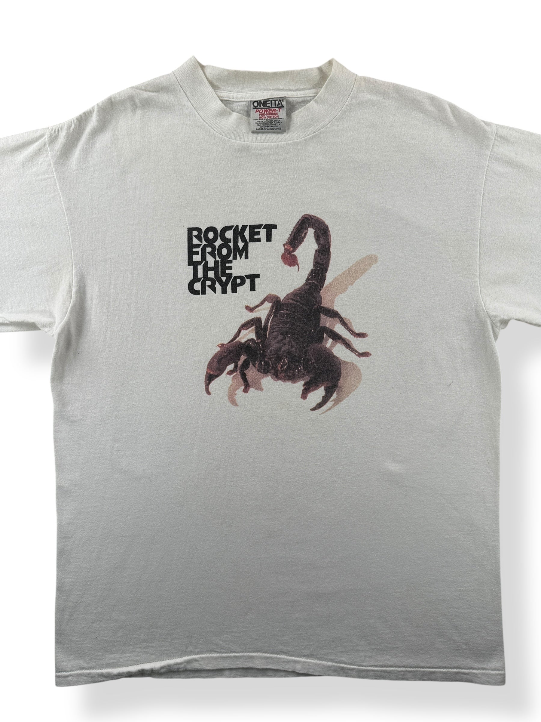 Front Close of Vintage Rocket From The Crypt Scream Dracula Scream Tee SZ L