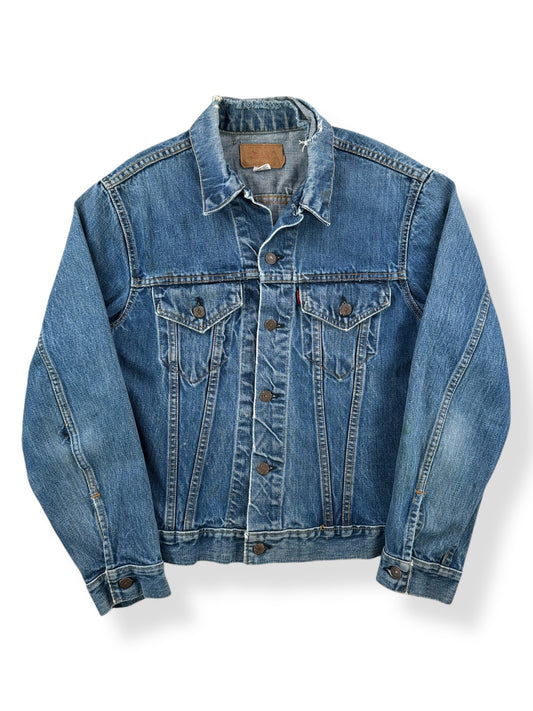 Front of Vintage 70s Era Big E Levi's Type III Jacket SZ M
