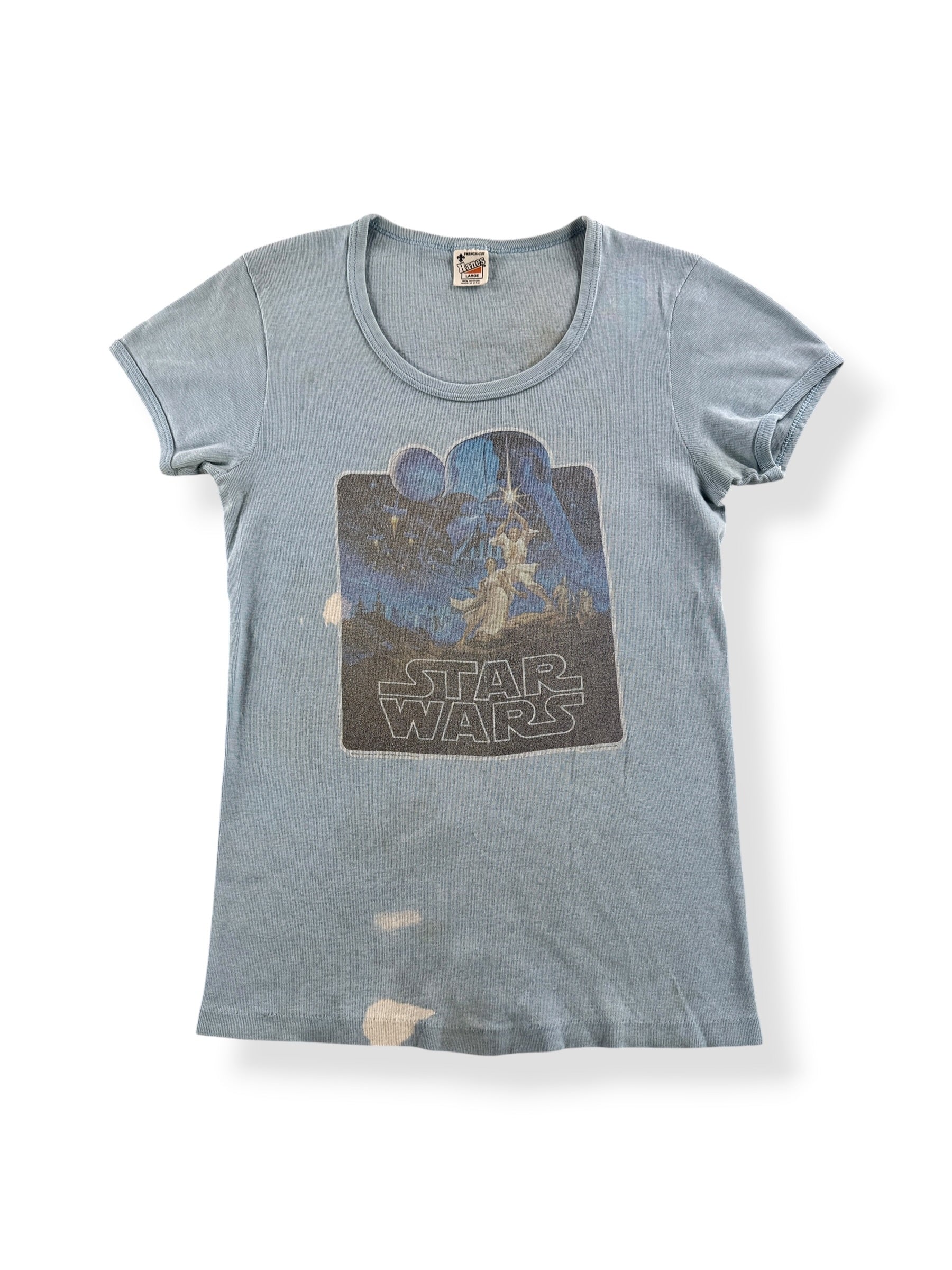 Front of Vintage Star Wars Baby Tee SZ XXS - AS IS