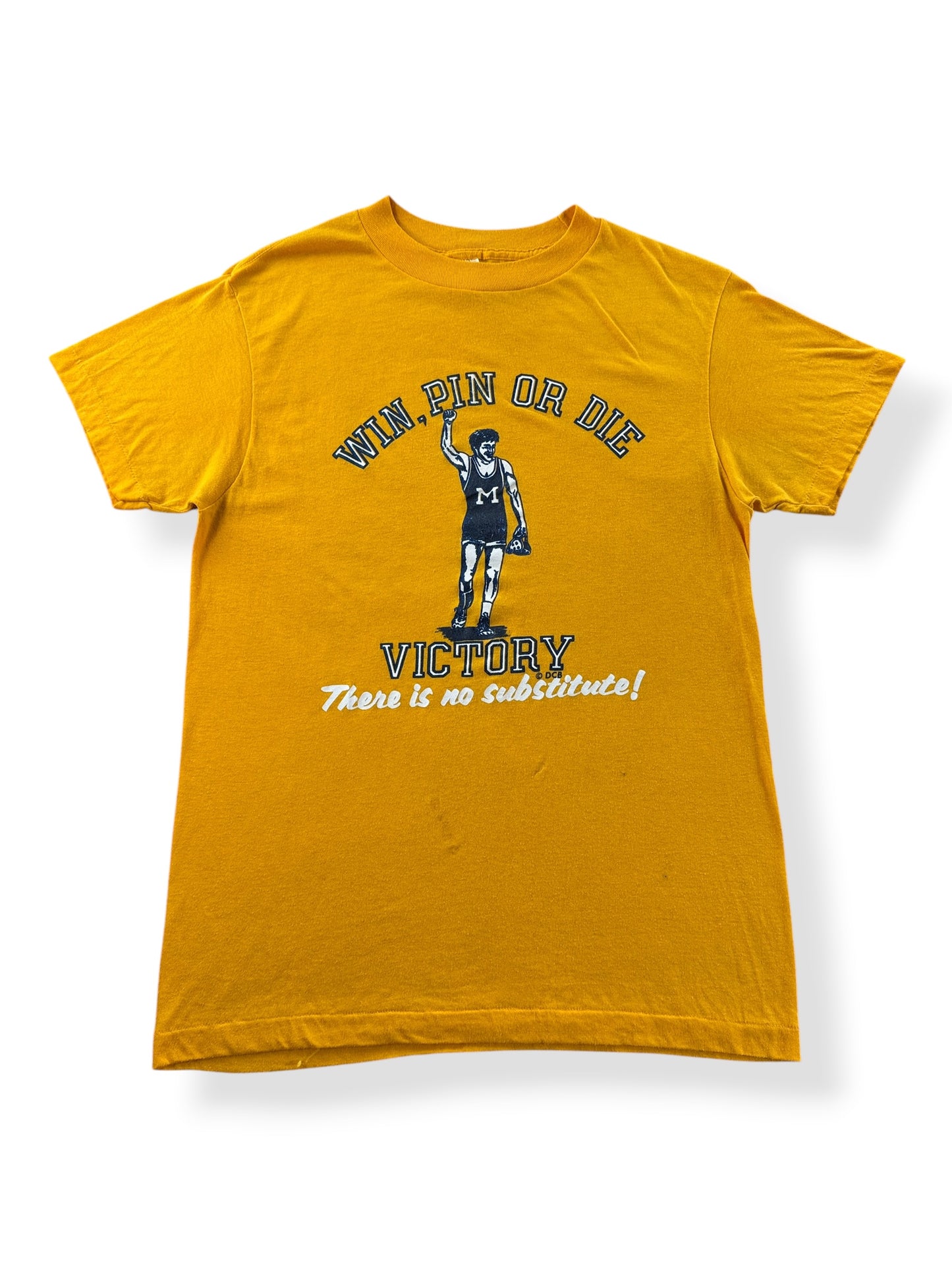 Front of Vintage Win Pin or Die Wrestling Tee SZ L (Fits S)