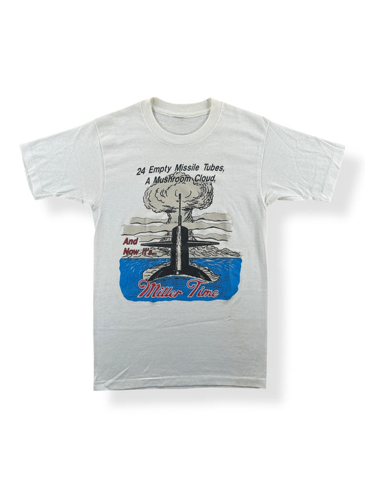 Front of Vintage Miller Time Nuclear Sub Tee SZ XS