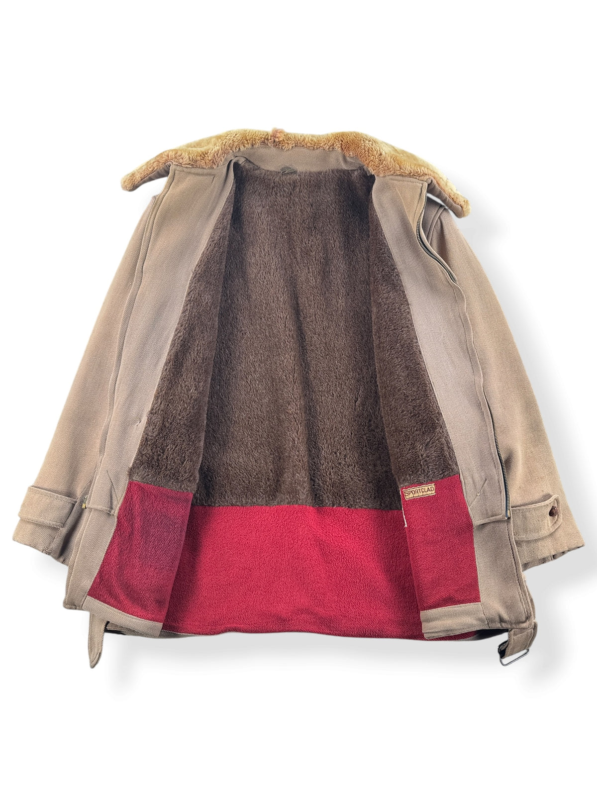 Inside of Vintage 40s JC Penny Sport Clad Calvary Twill Jacket SZ L