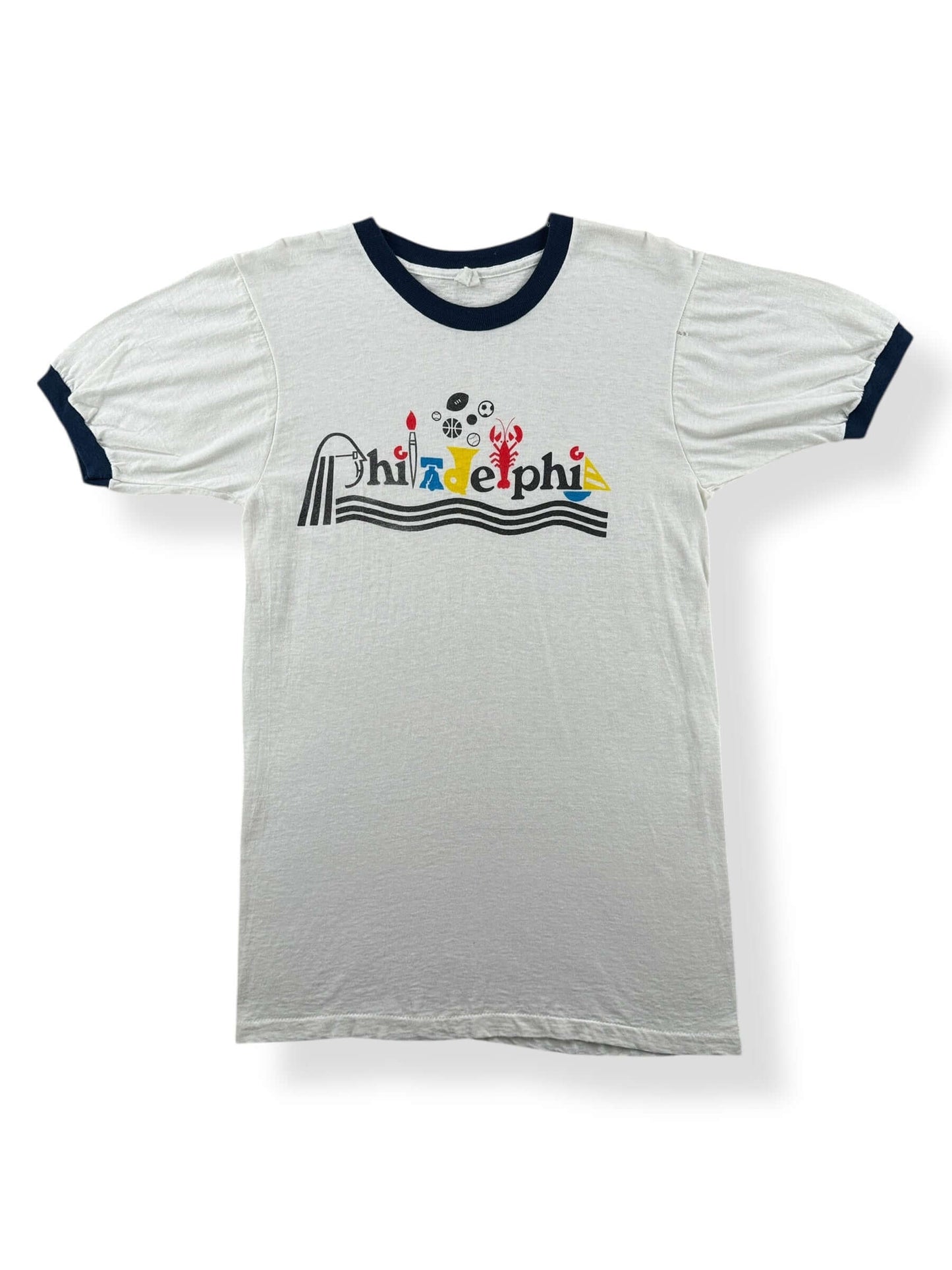 Front of Vintage Philly Ringer Tee SZ M (Fits XS)