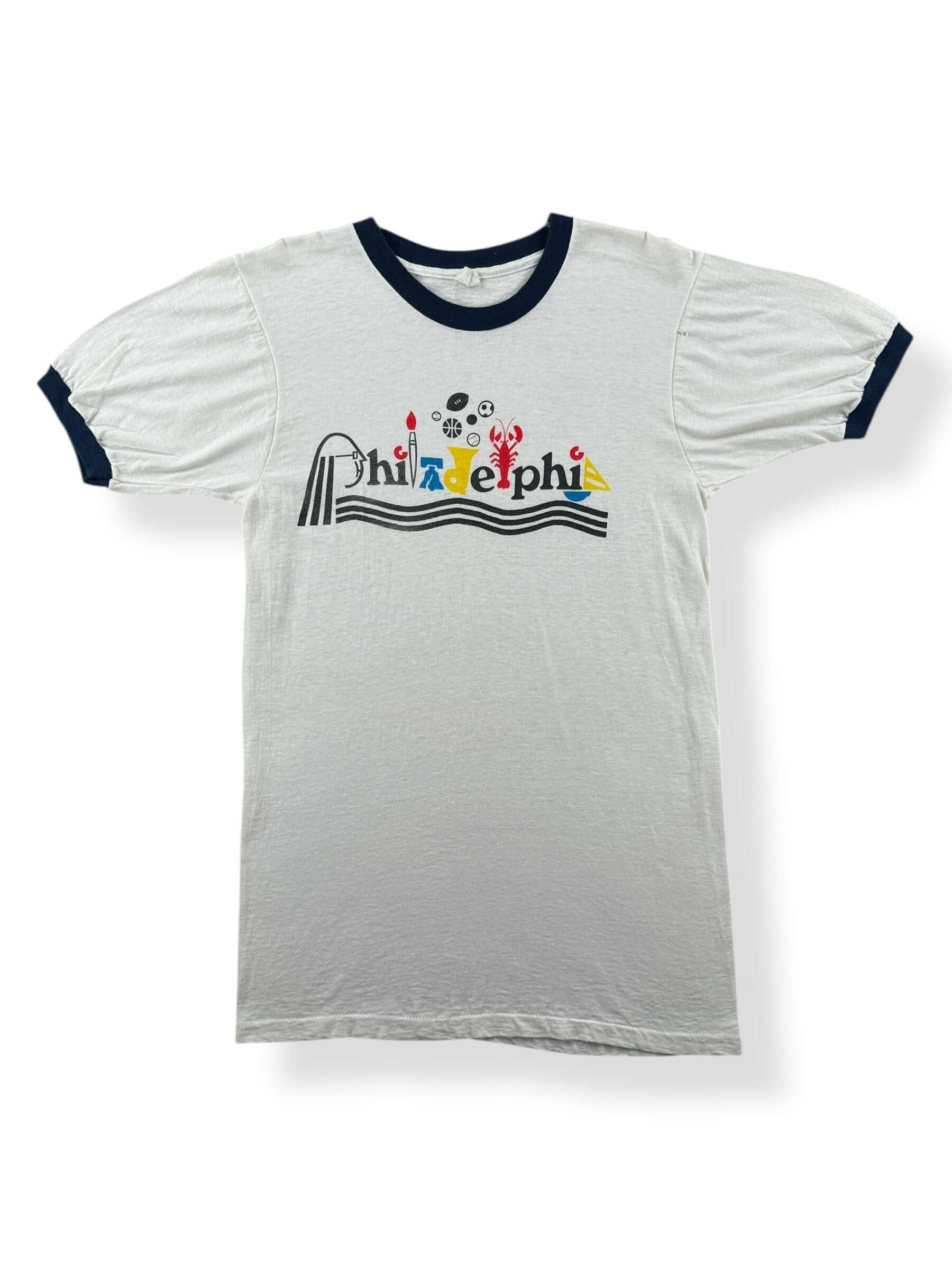 Front of Vintage Philly Ringer Tee SZ M (Fits XS)