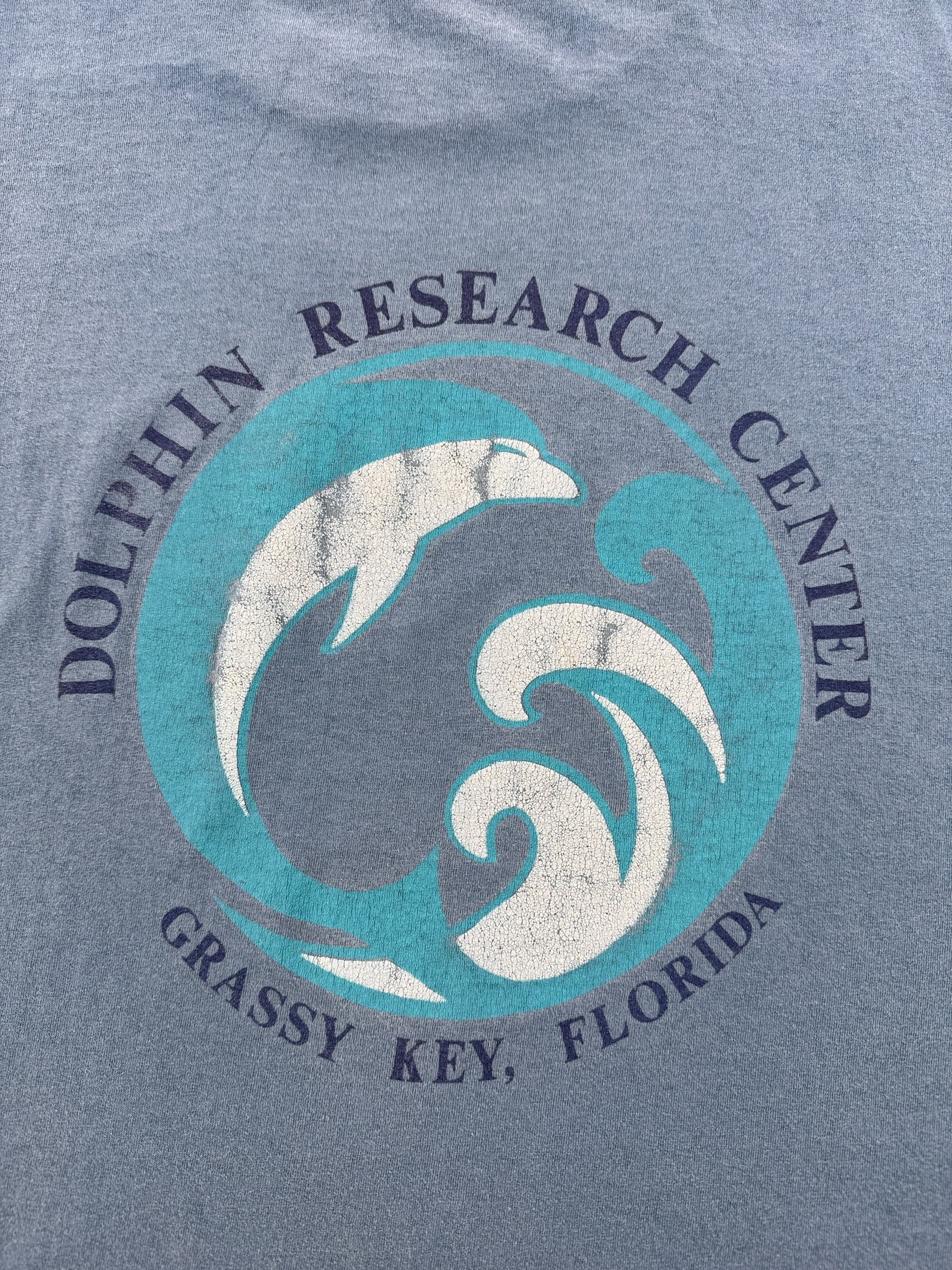 Back Graphic of Vintage Dolphin Research Center Tee SZ L