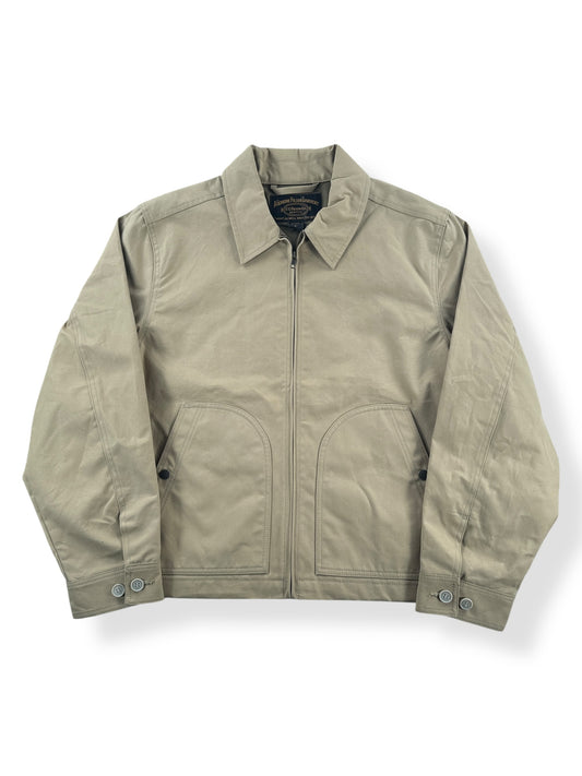 Front of NWT Tan Filson Ranger Crewman Jacket SZ M