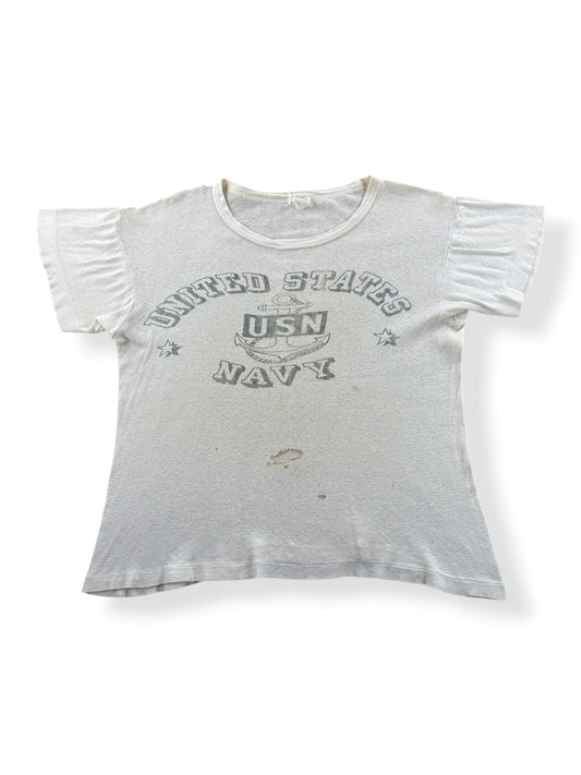 Front of Vintage 1940s US Navy Waterprint Tee SZ M