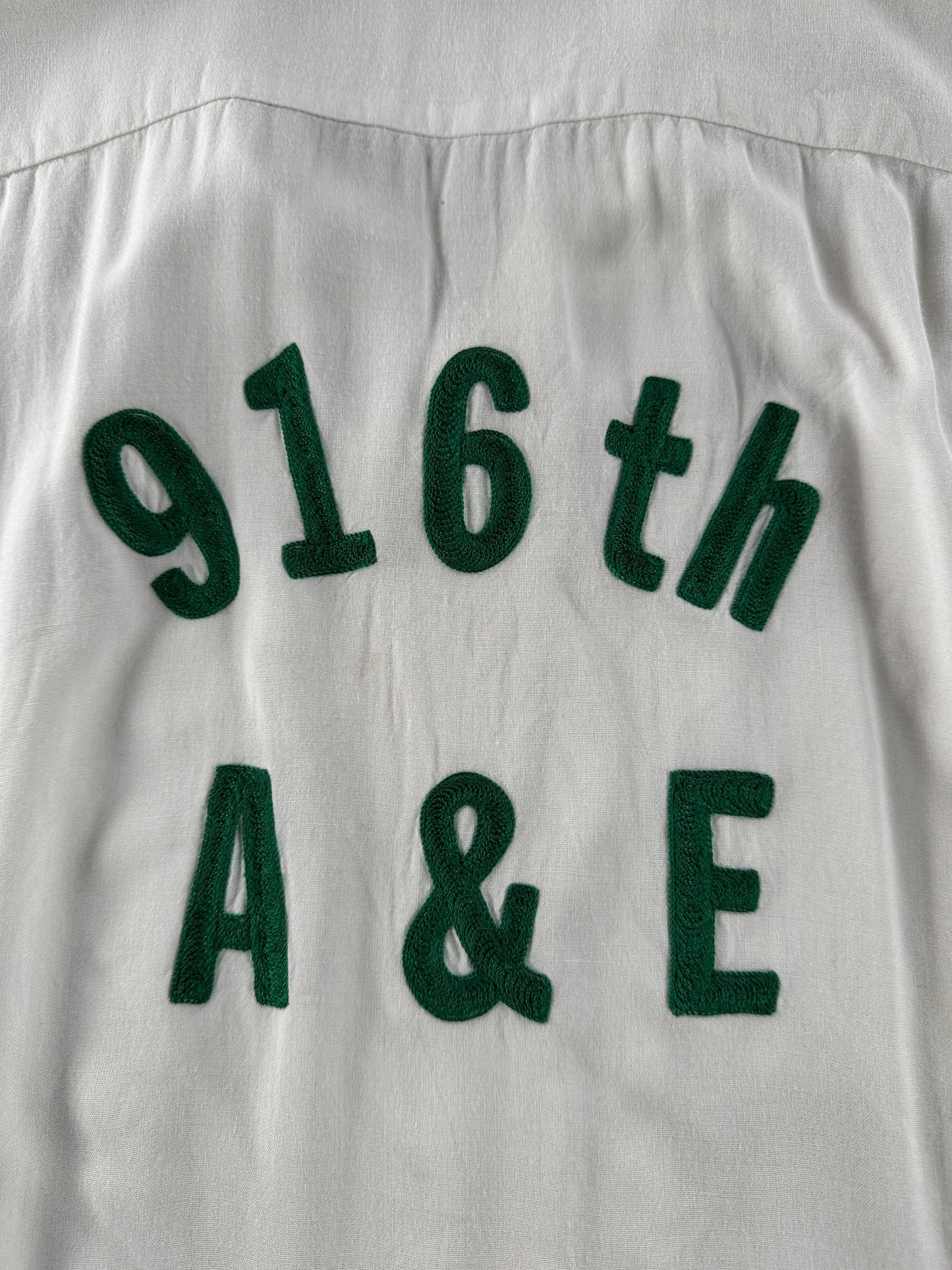 Chainstitching on Vintage Bill's Bowling Shirt SZ M - AS IS