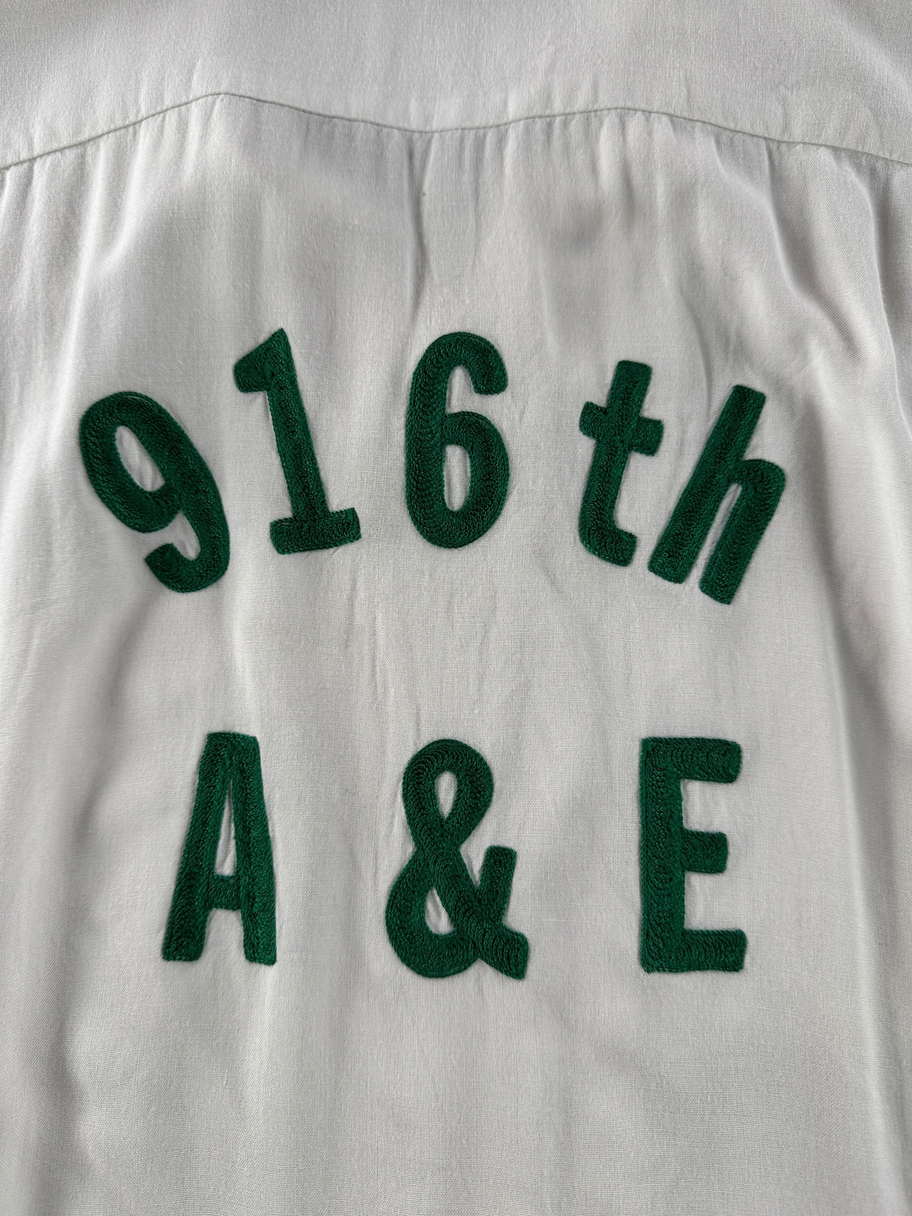 Chainstitching on Vintage Bill's Bowling Shirt SZ M - AS IS