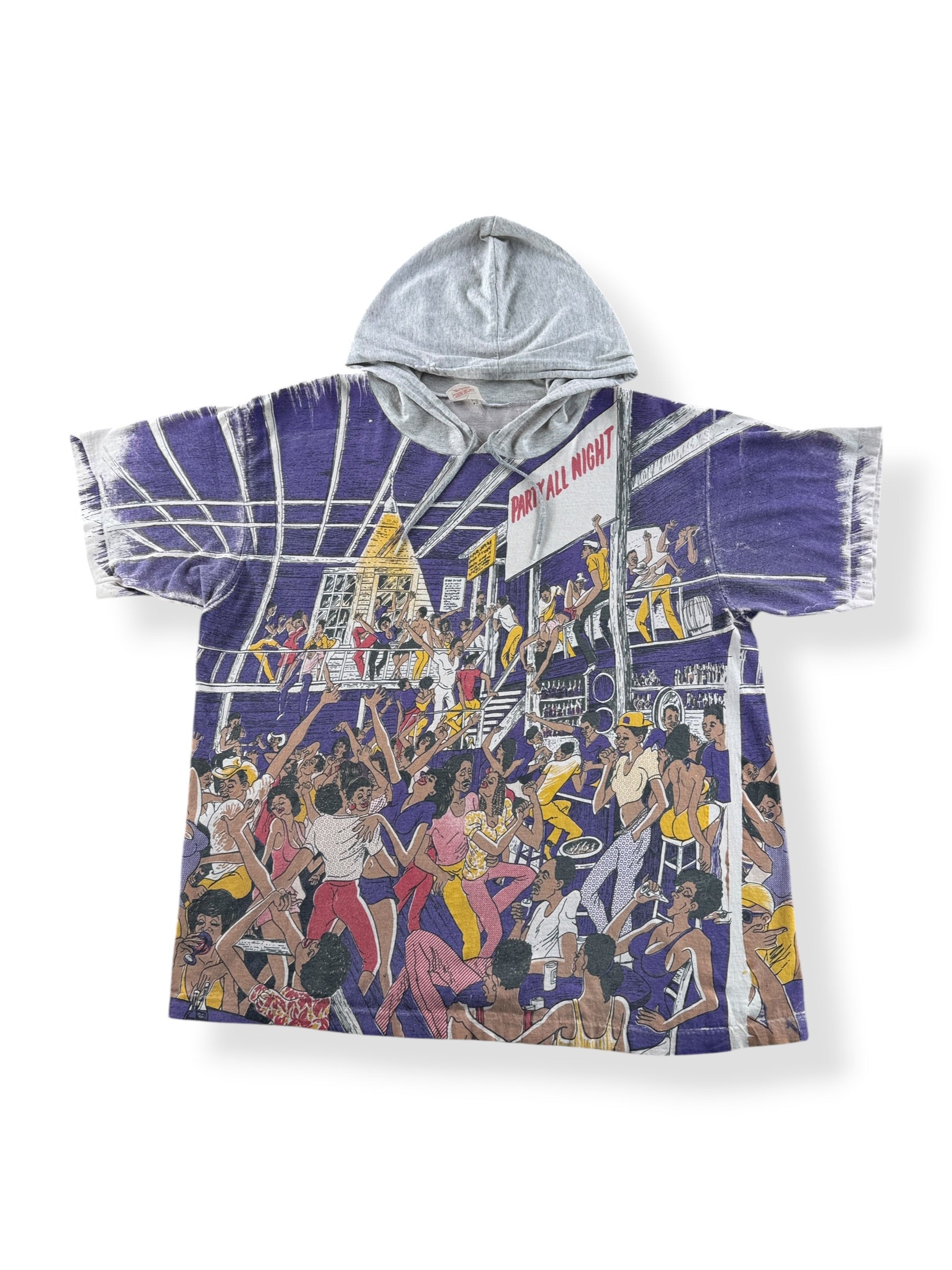 Front of Vintage Sugar Shack Hooded Tee SZ XL