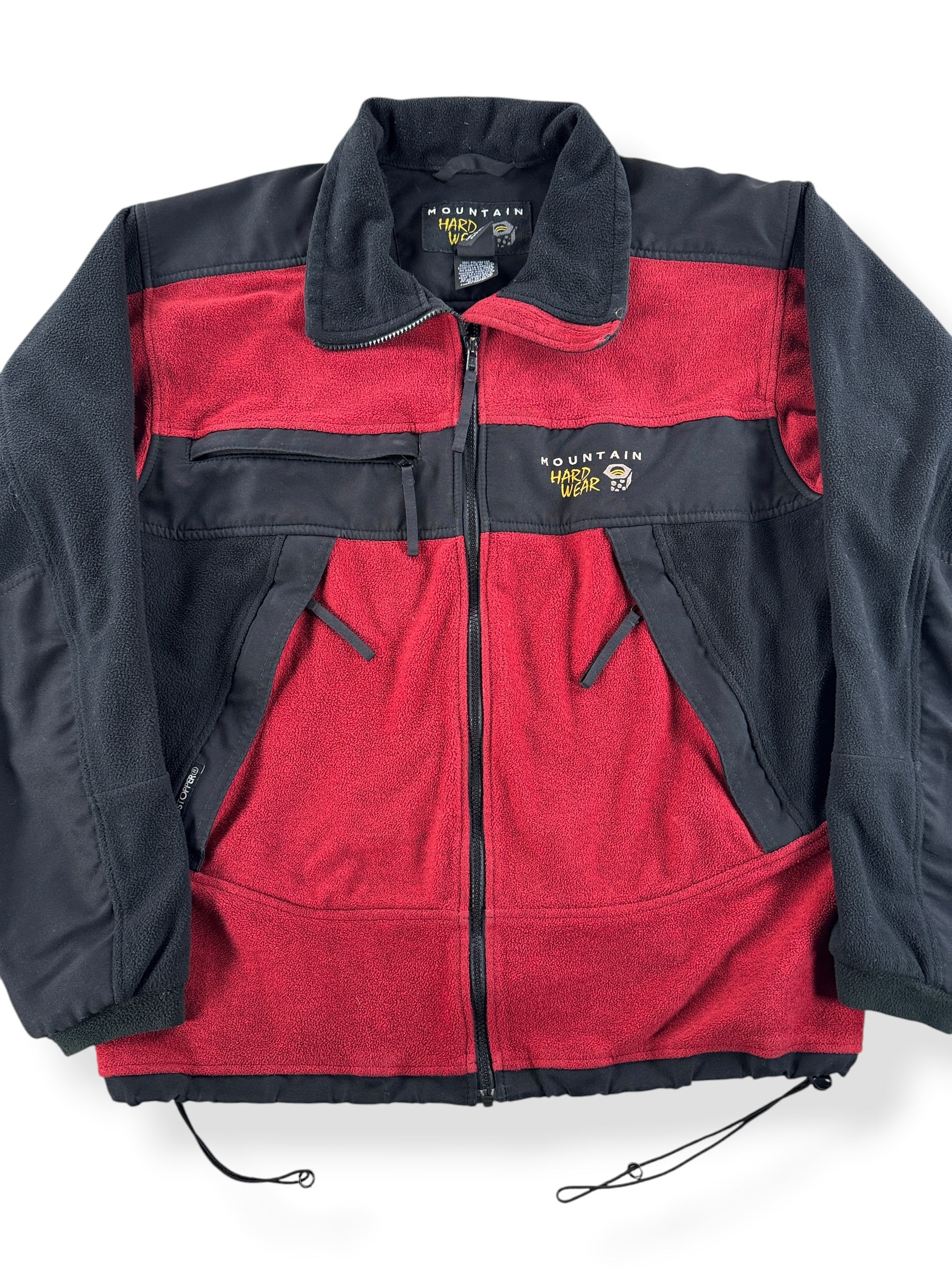 Front Close Up of Vintage Mountain Hardware Tech Fleece Jacket SZ L
