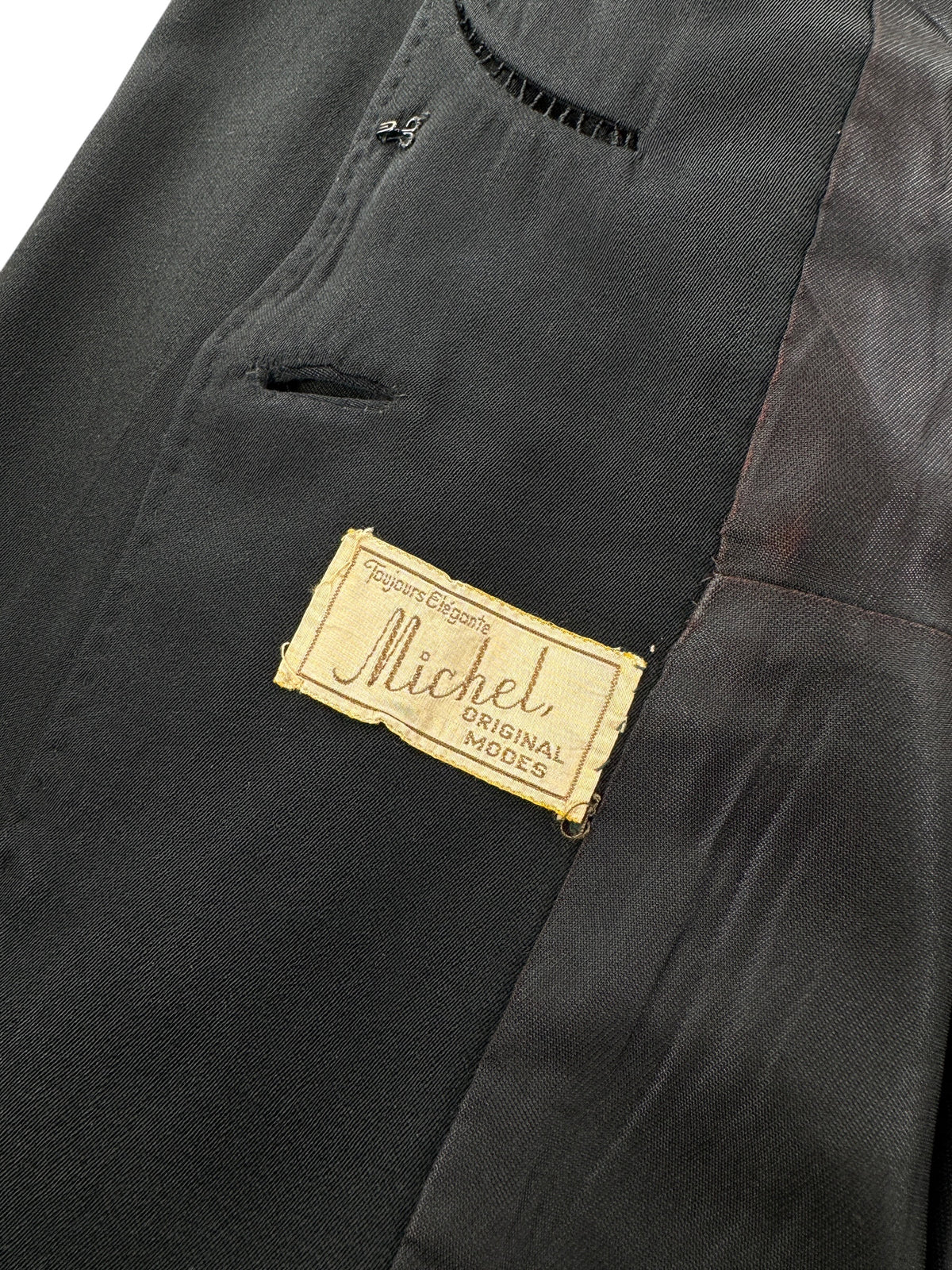 Inner tag on Vintage 40s Blazer w Tails SZ M/L - AS IS