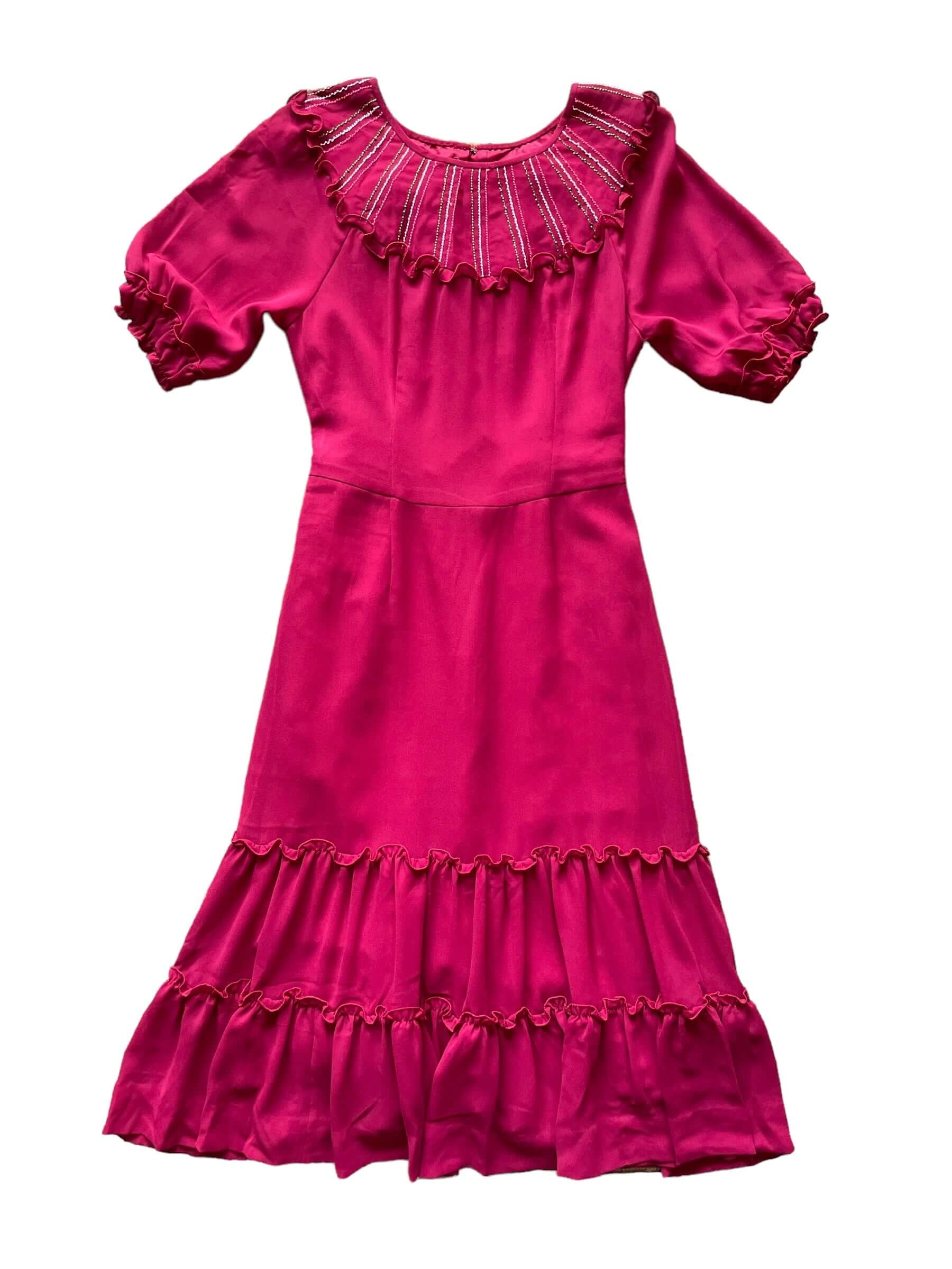 Front view of 1950s Rayon Rodeo Dress M