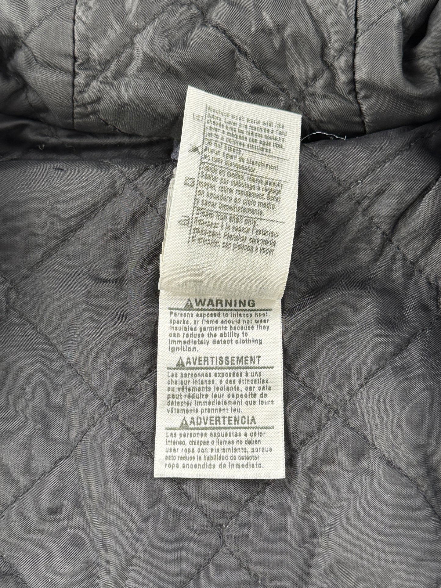 Tag on Carhartt Navy Blue Hooded Jacket SZ M