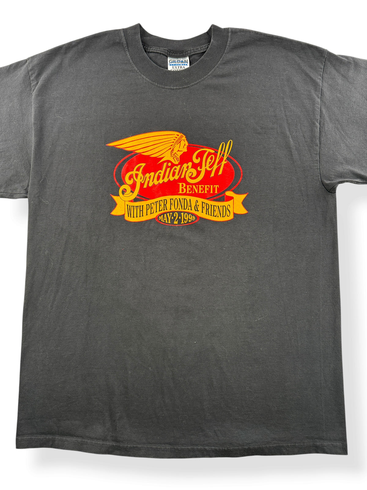 Close-up of Vintage '98 Indian Jeff Tee SZ XL