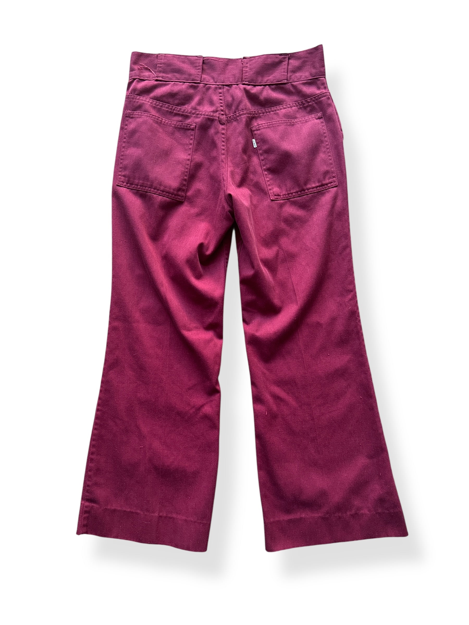Back of Vintage Burgundy Levi's Sta-Prest W32