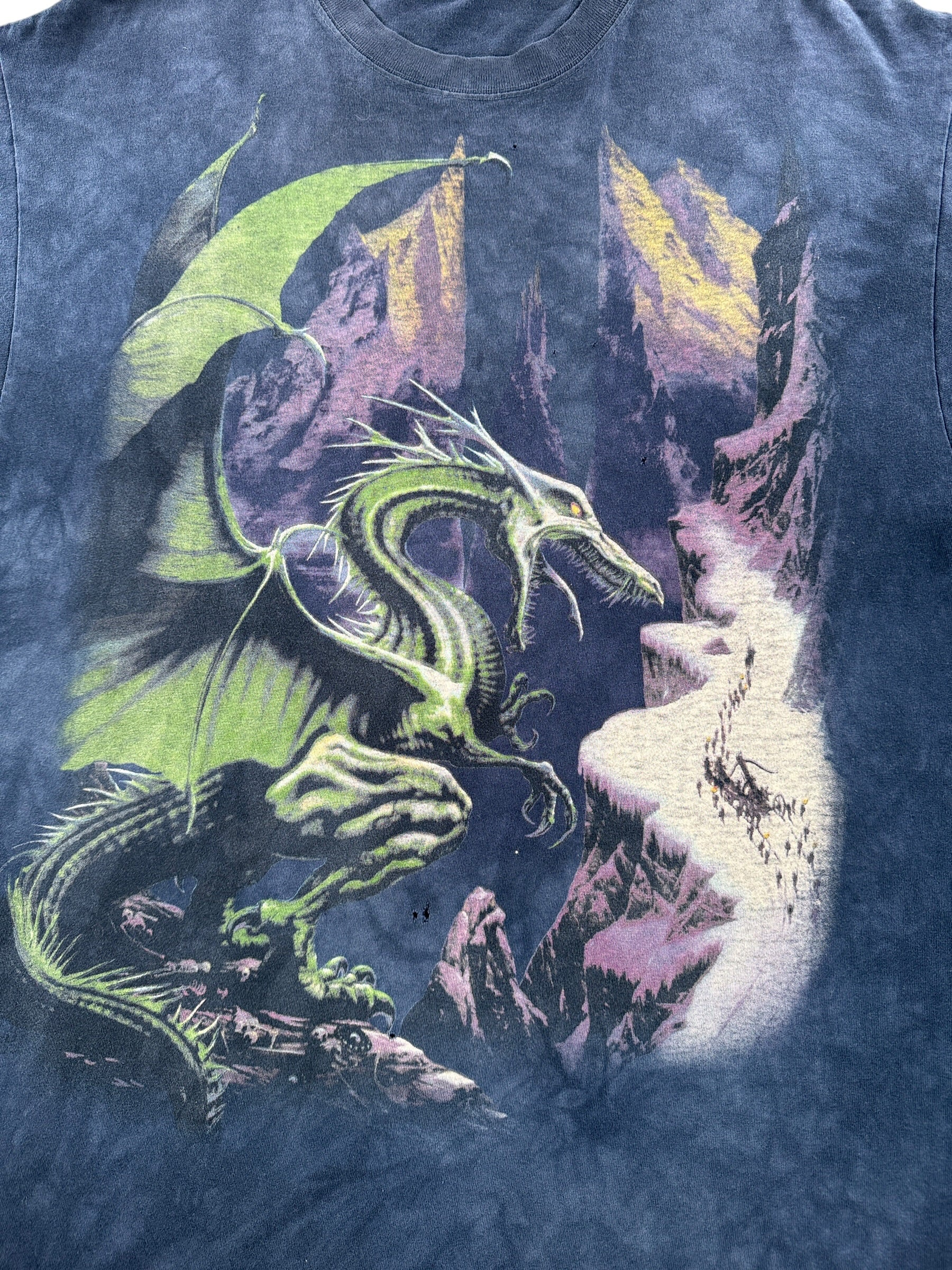 Graphic of Vintage Dragon Art Tee SZ XL