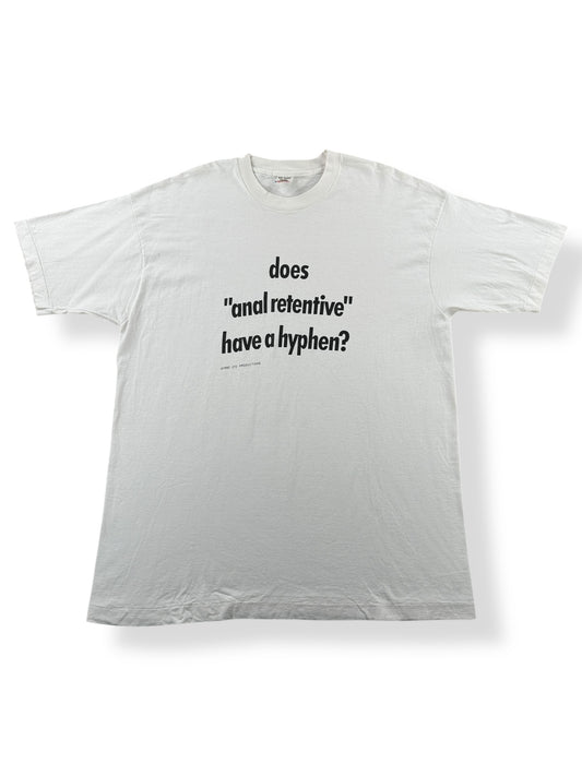 Front of Vintage Anal Retentive Joke Tee SZ XL