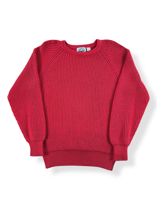Front of Vintage Red R'N'R Cotton Sweater SZ XL (Fits M)