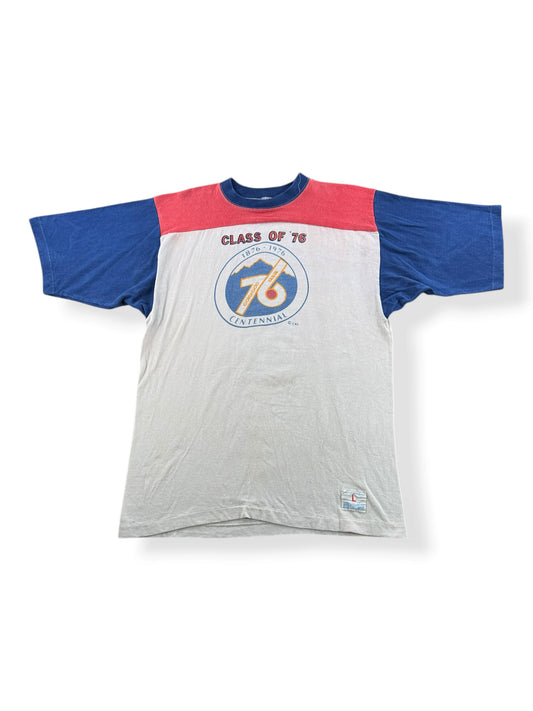 Front of Vintage Champion Blue Bar Colorado Centennial Jersey SZ L (Fits M)