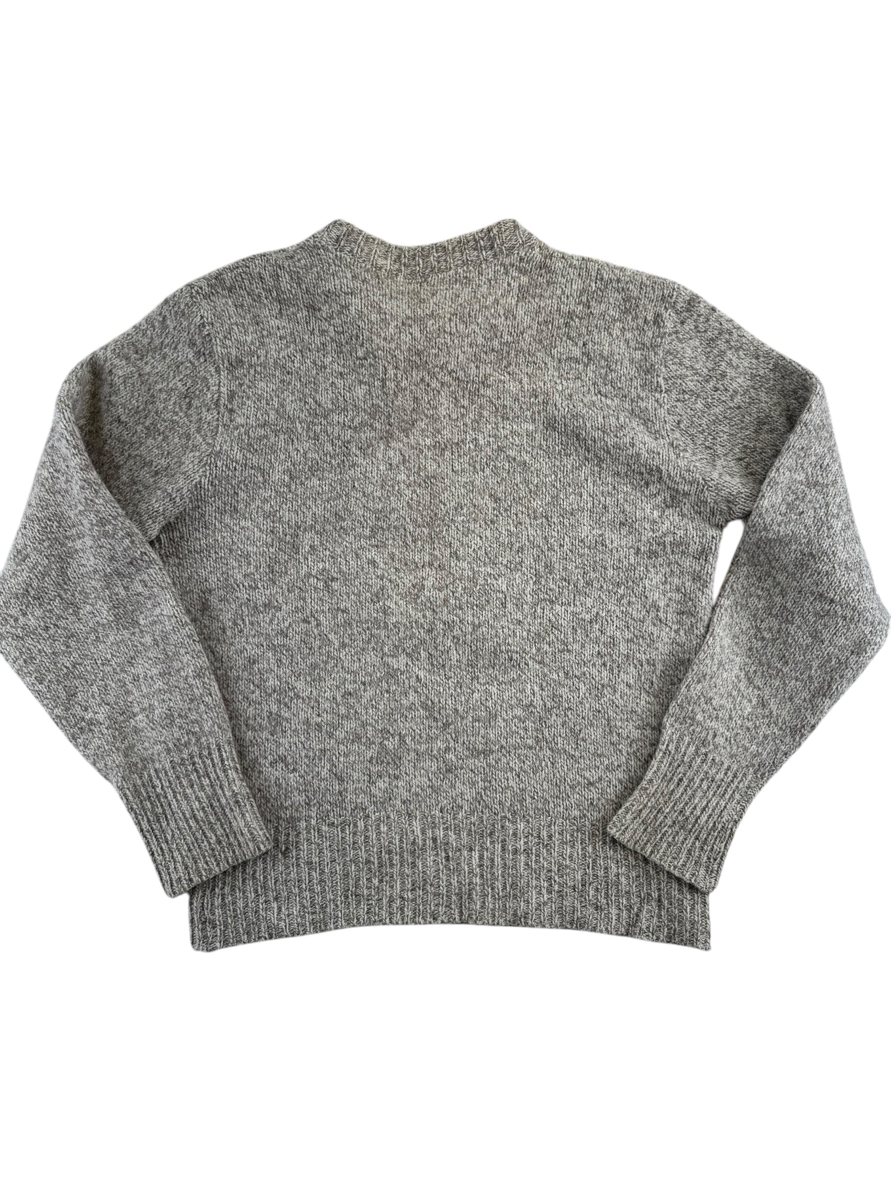 Back view1980s Wool Oatmeal Sweater L