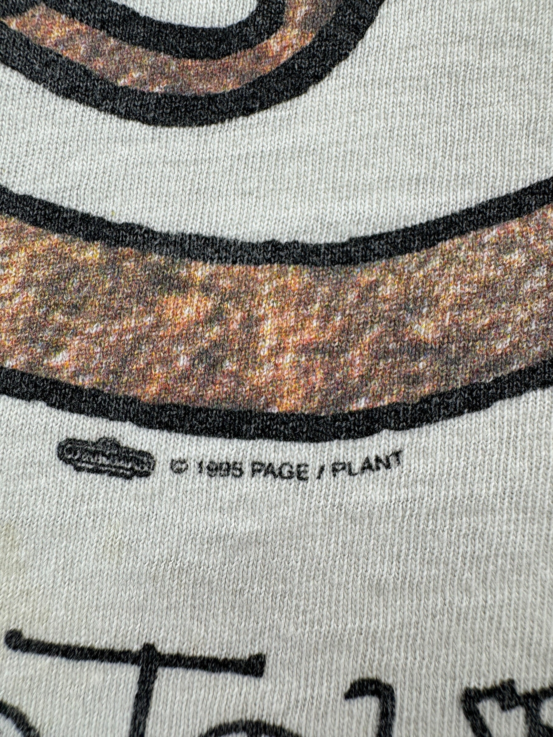 Trademark on Vintage 1995 Winterland Robert Plant Jimmy Page World Tour Tee SZ XL