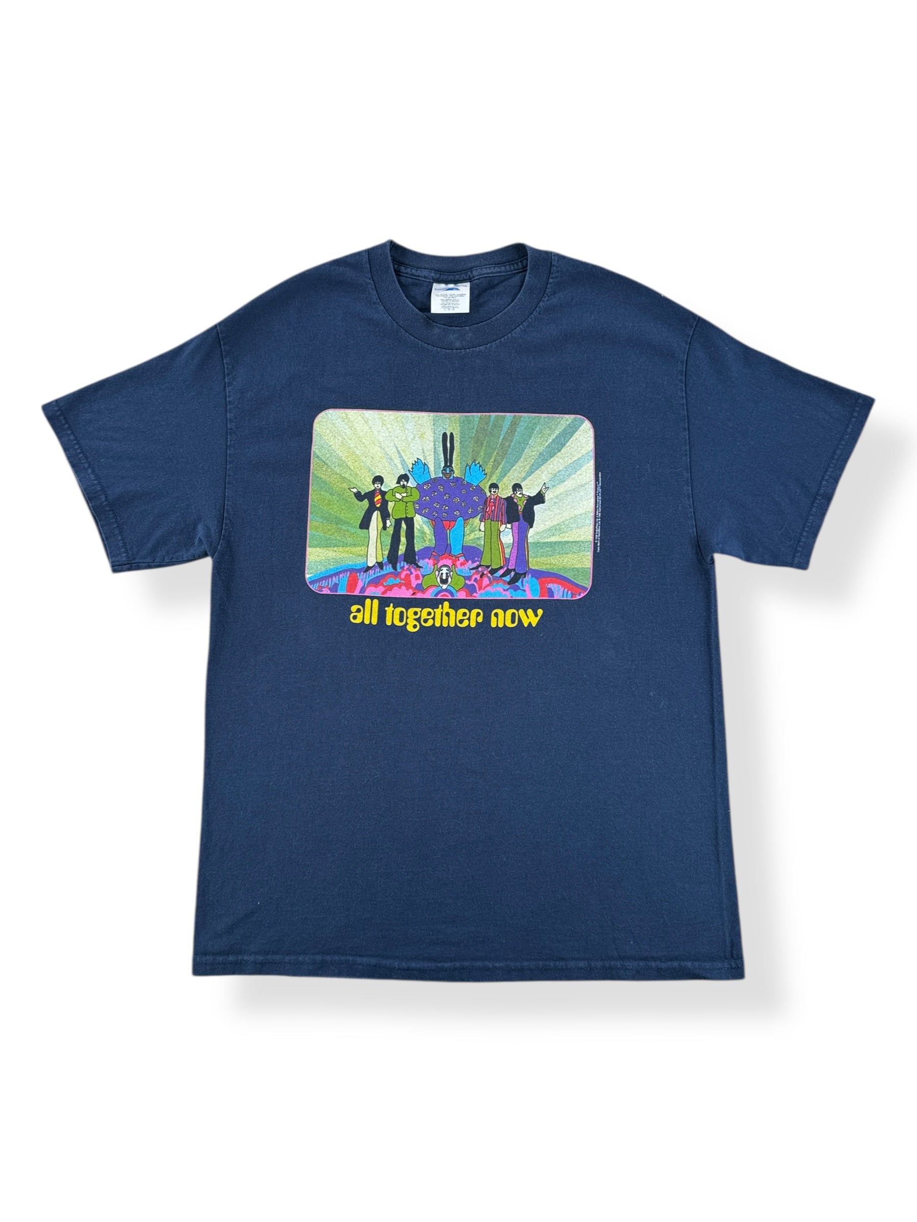 Front of Vintage Beatles Yellow Submarine Tee SZ L (Fits M)