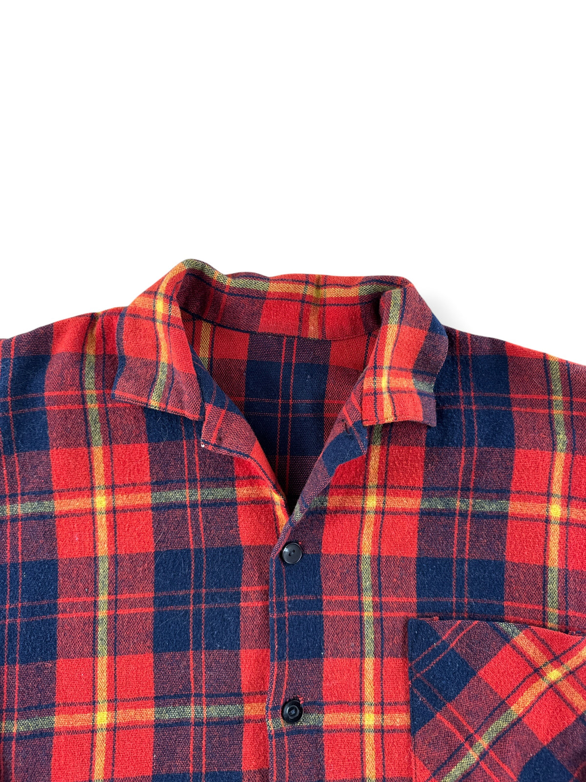 Collar on Vintage Wool Blend Flannel SZ L