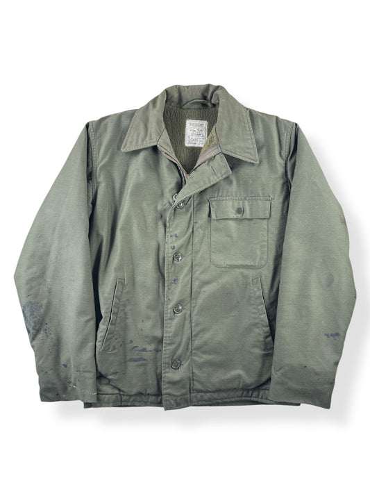 Front of Vintage USN A-2 Cold Weather Deck Jacket SZ M