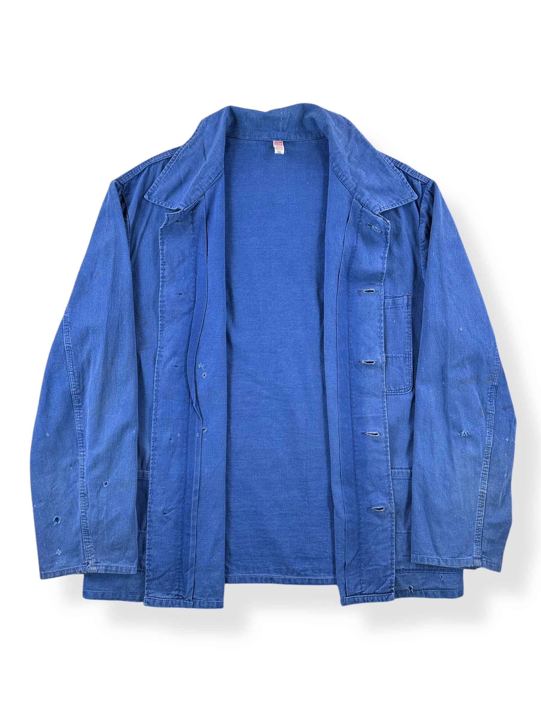 Inside of Vintage Rofa Thrashed French Chore Coat SZ XL