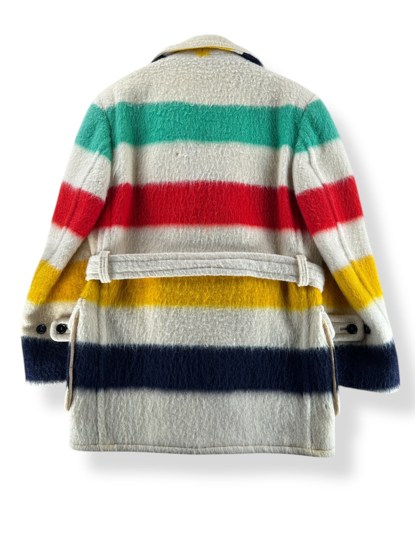 Back of Vintage Hudson's Bay Blanket Coat SZ L